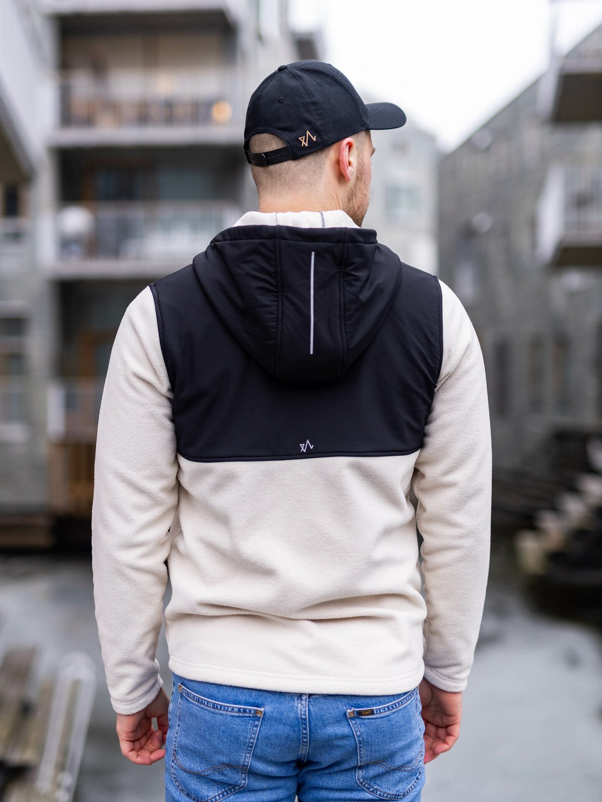Twentyfour Mode Zip Fleece Gråhvit