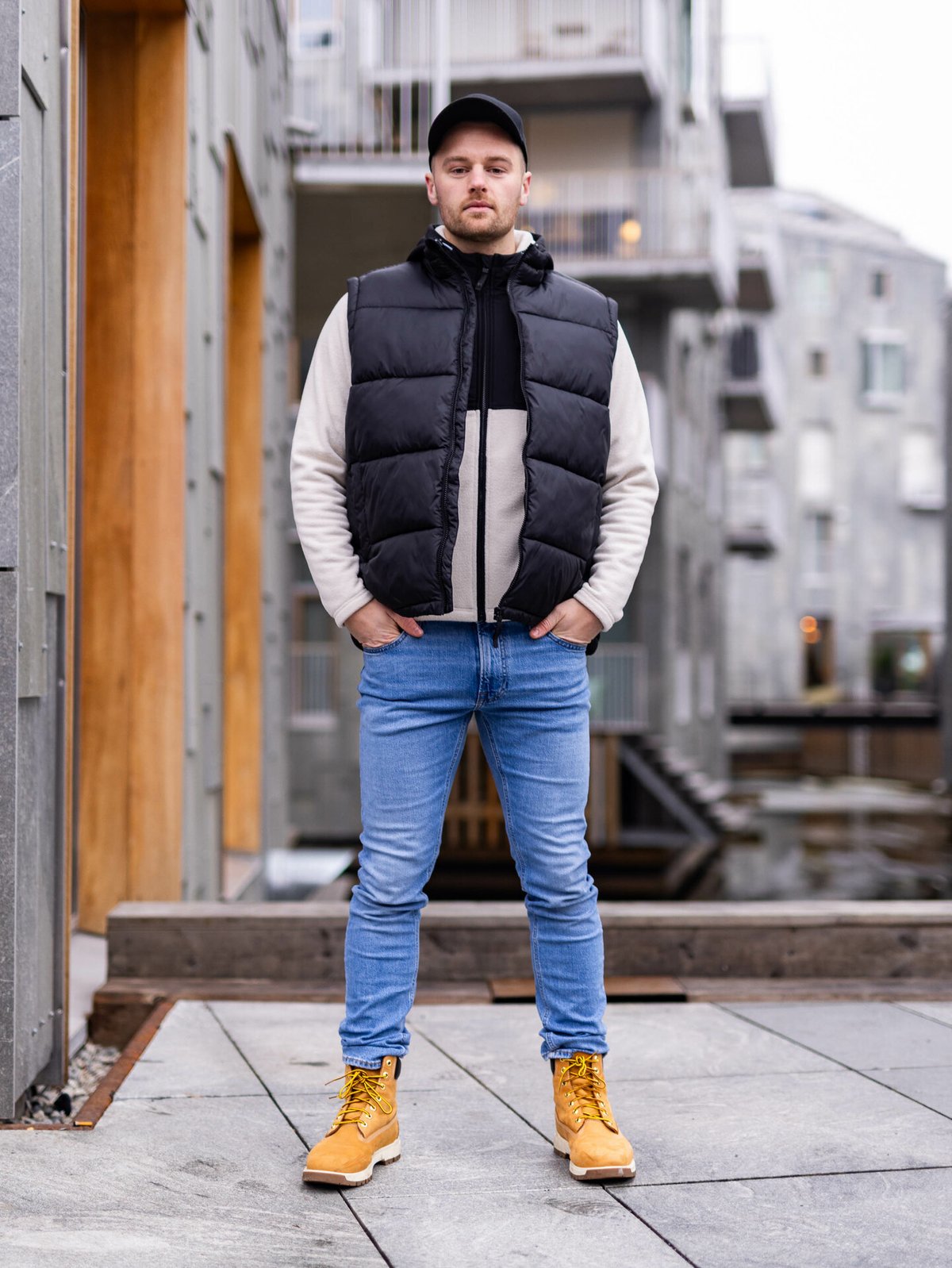 Twentyfour Mode Zip Fleece Gråhvit