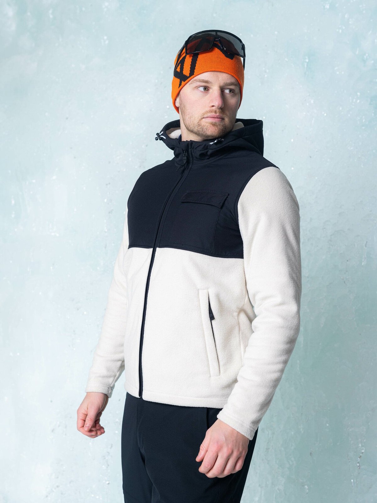 Twentyfour Mode Zip Fleece Gråhvit