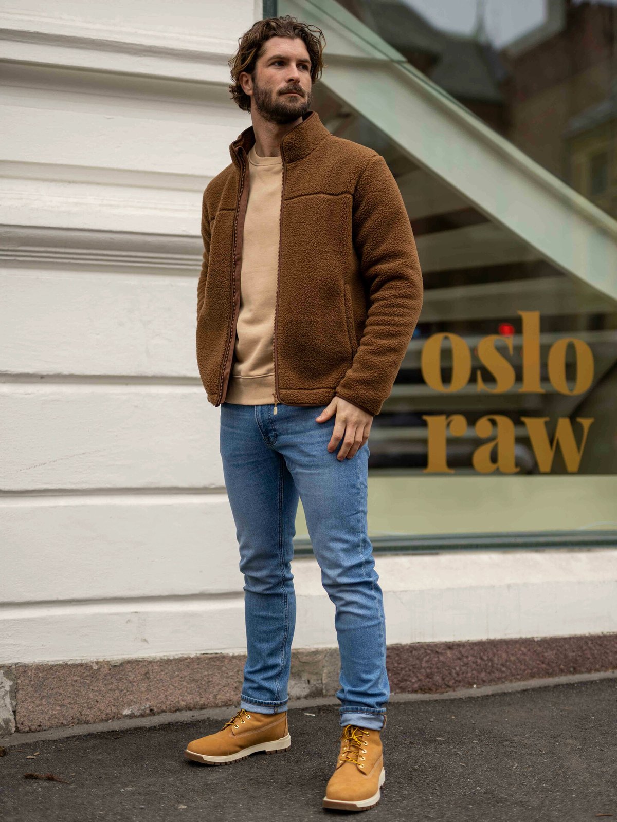 Twentyfour Finse Full Zip Sherpafleece Karamell