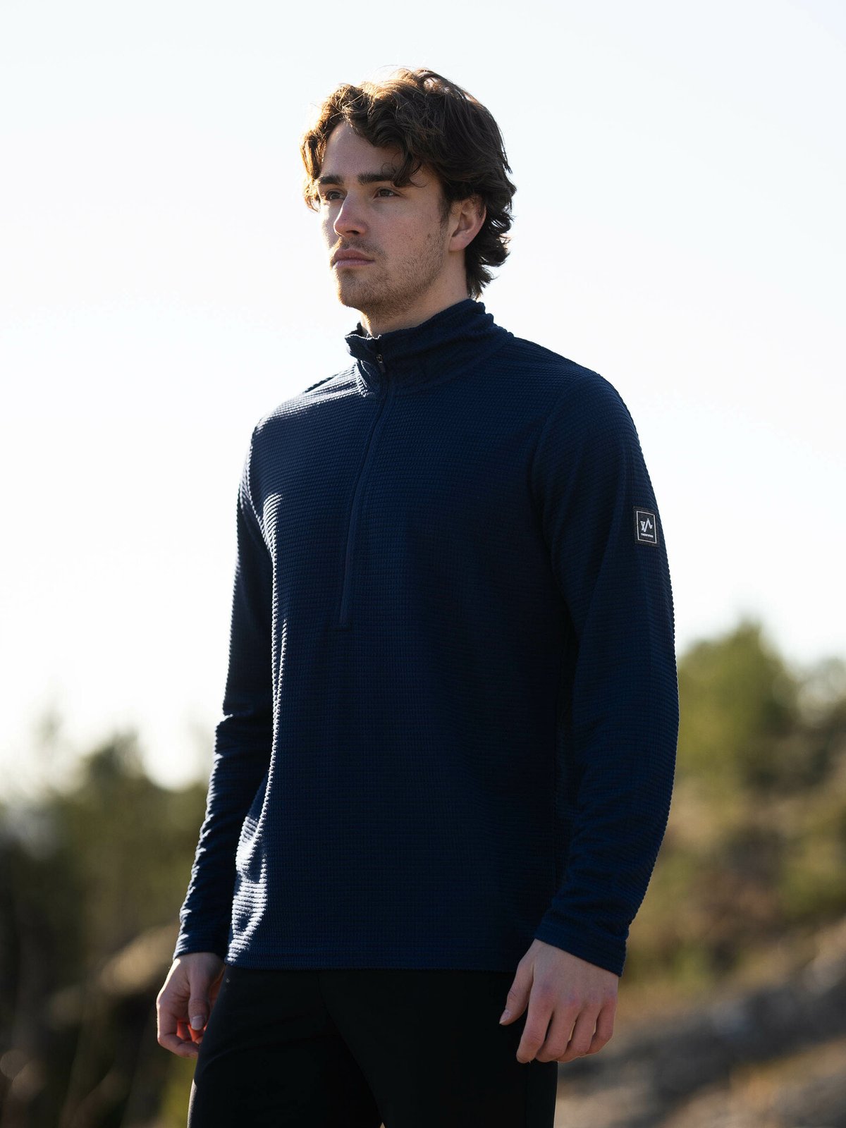 Twentyfour Flåm Half Zip Fleece Marineblå