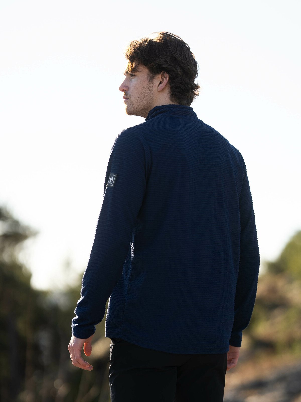 Twentyfour Flåm Half Zip Fleece Marineblå