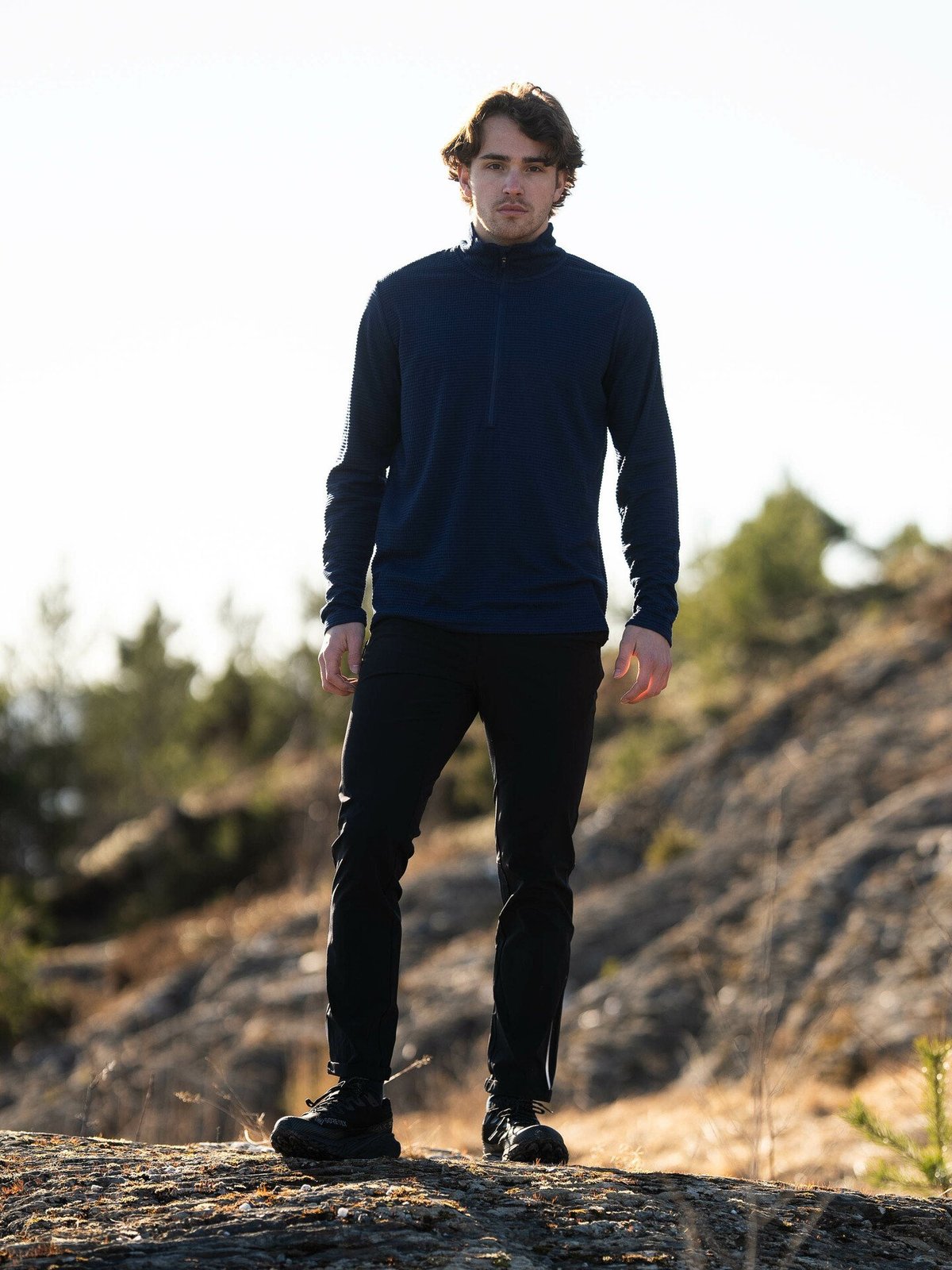 Twentyfour Flåm Half Zip Fleece Marineblå