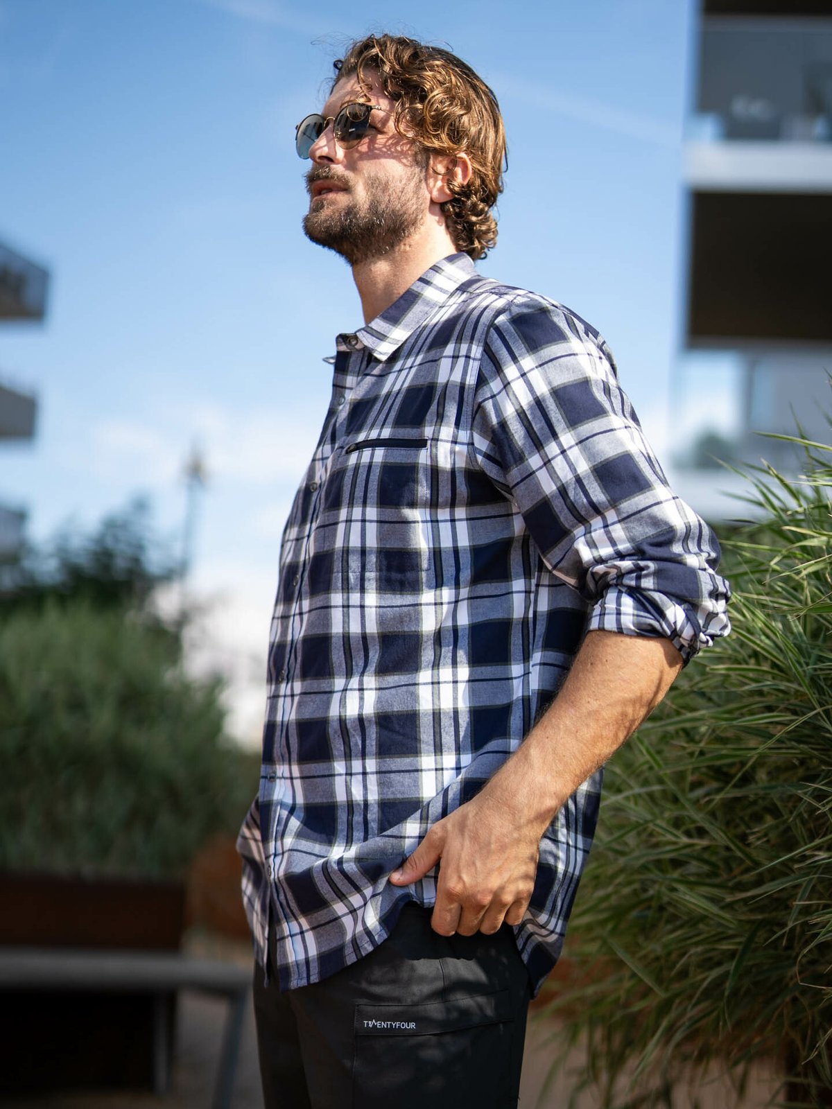 Twentyfour Mode Hike Skjorte Marineblå