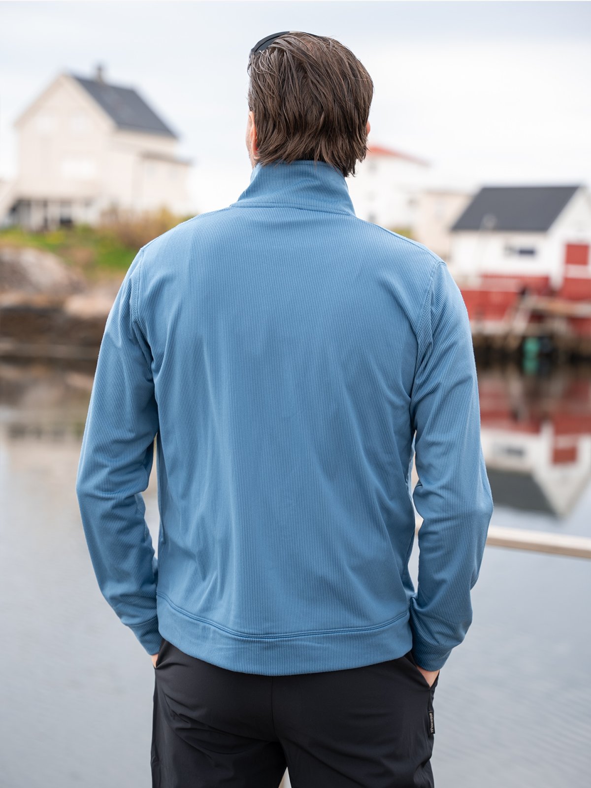 Twentyfour Mode Long Zip Fleece Mellomblå