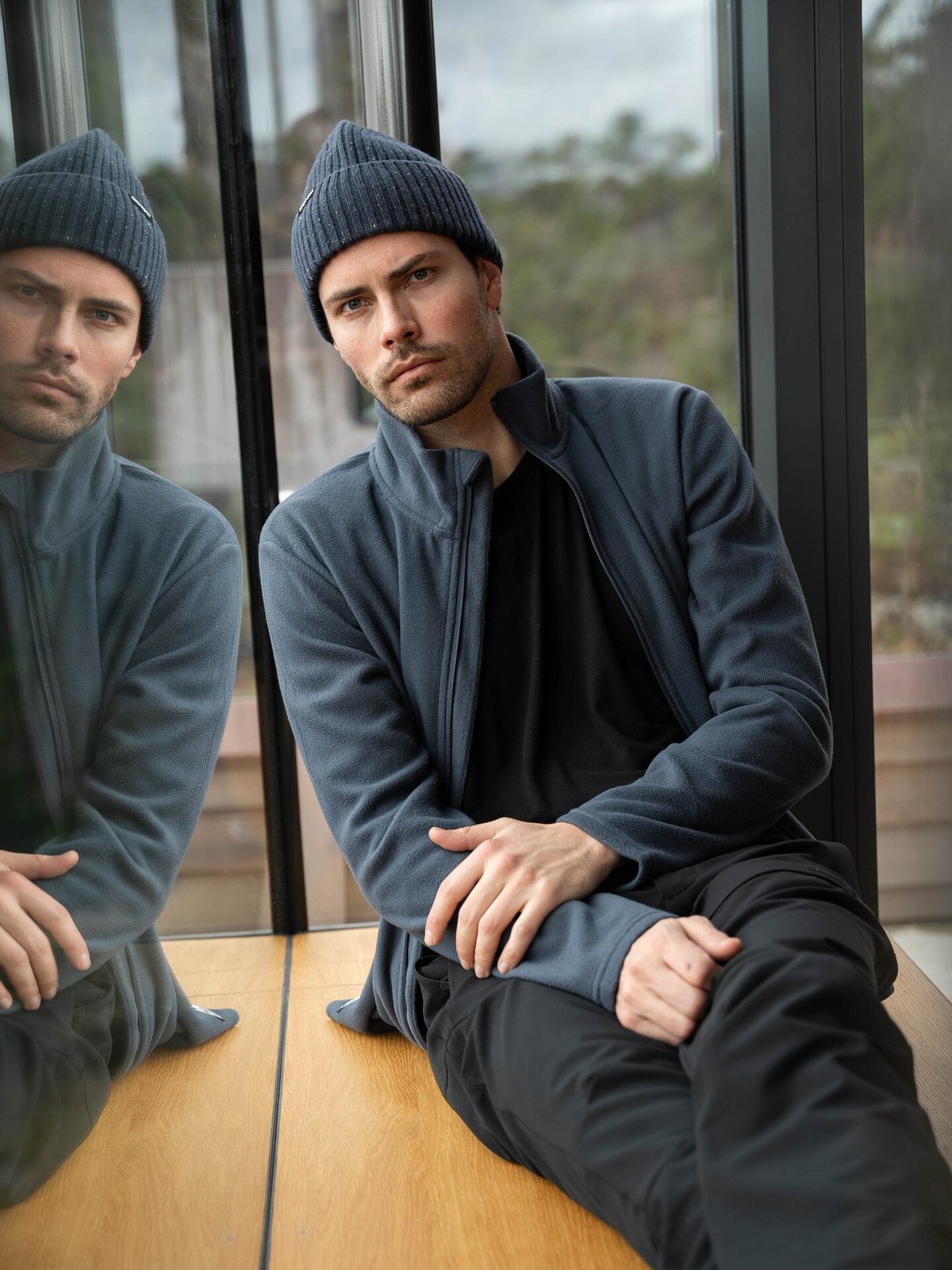 Twentyfour Finse 2.0 Long Zip Fleece H Blekkblå