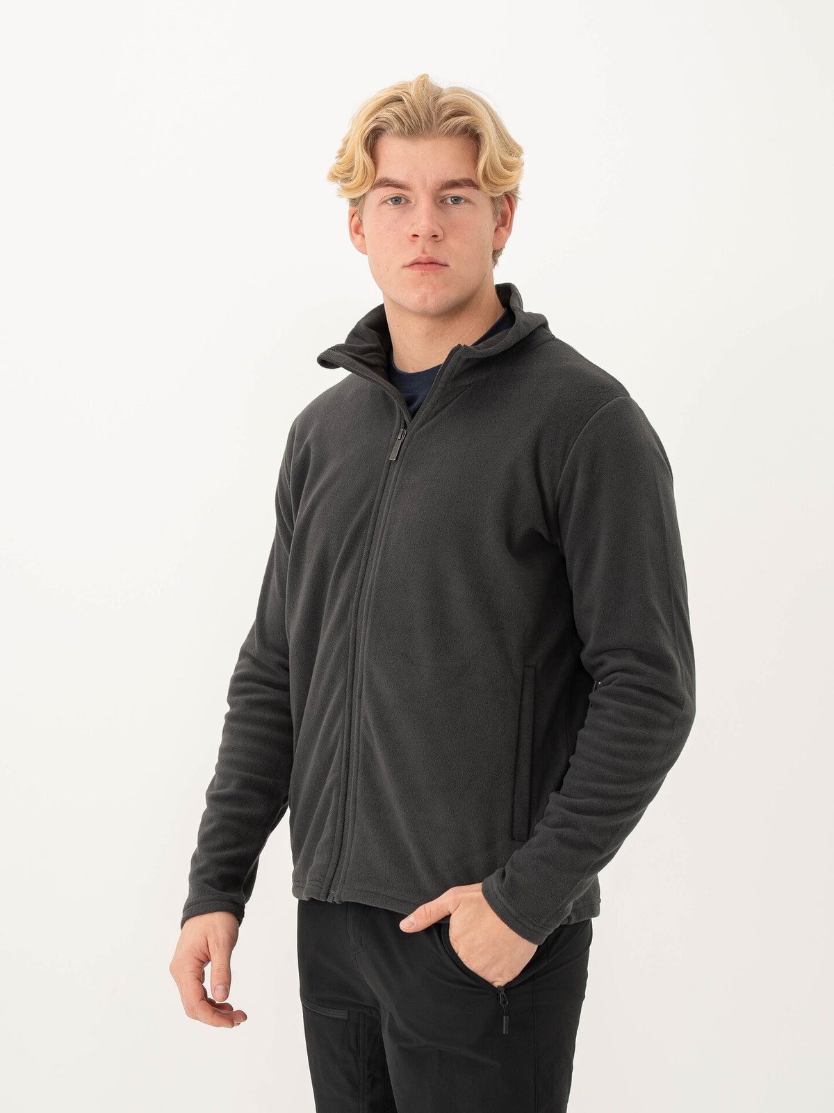 Twentyfour Finse 2.0 Long Zip Fleece H Skyggesort