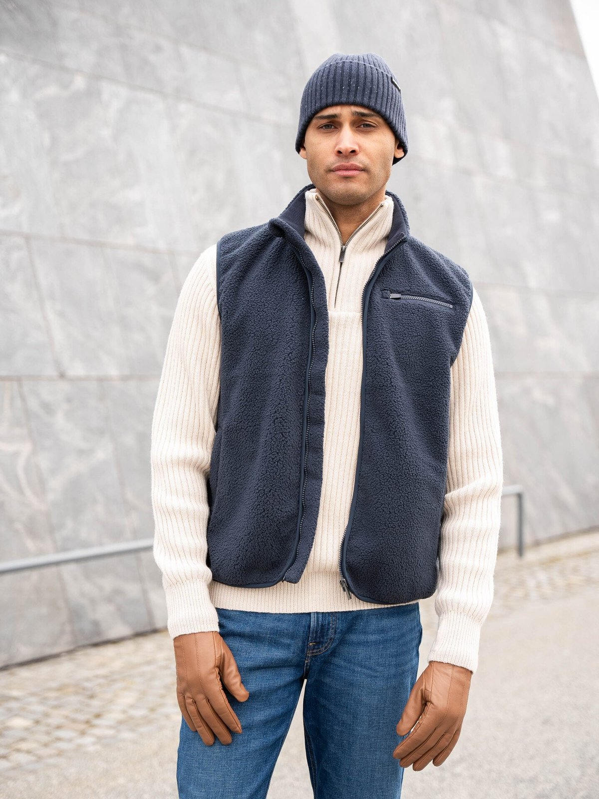 Twentyfour Mode Skinnhanske Lys Brun