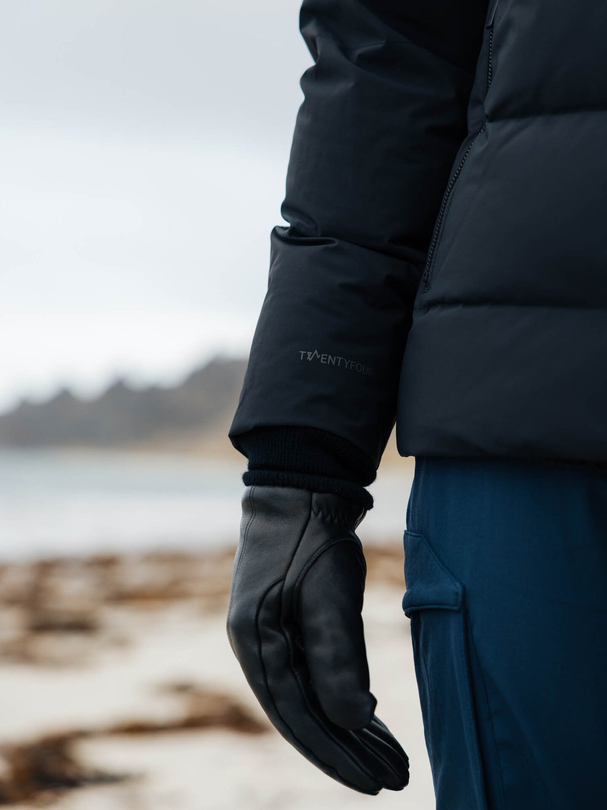 Twentyfour Mode Skinnhanske Sort