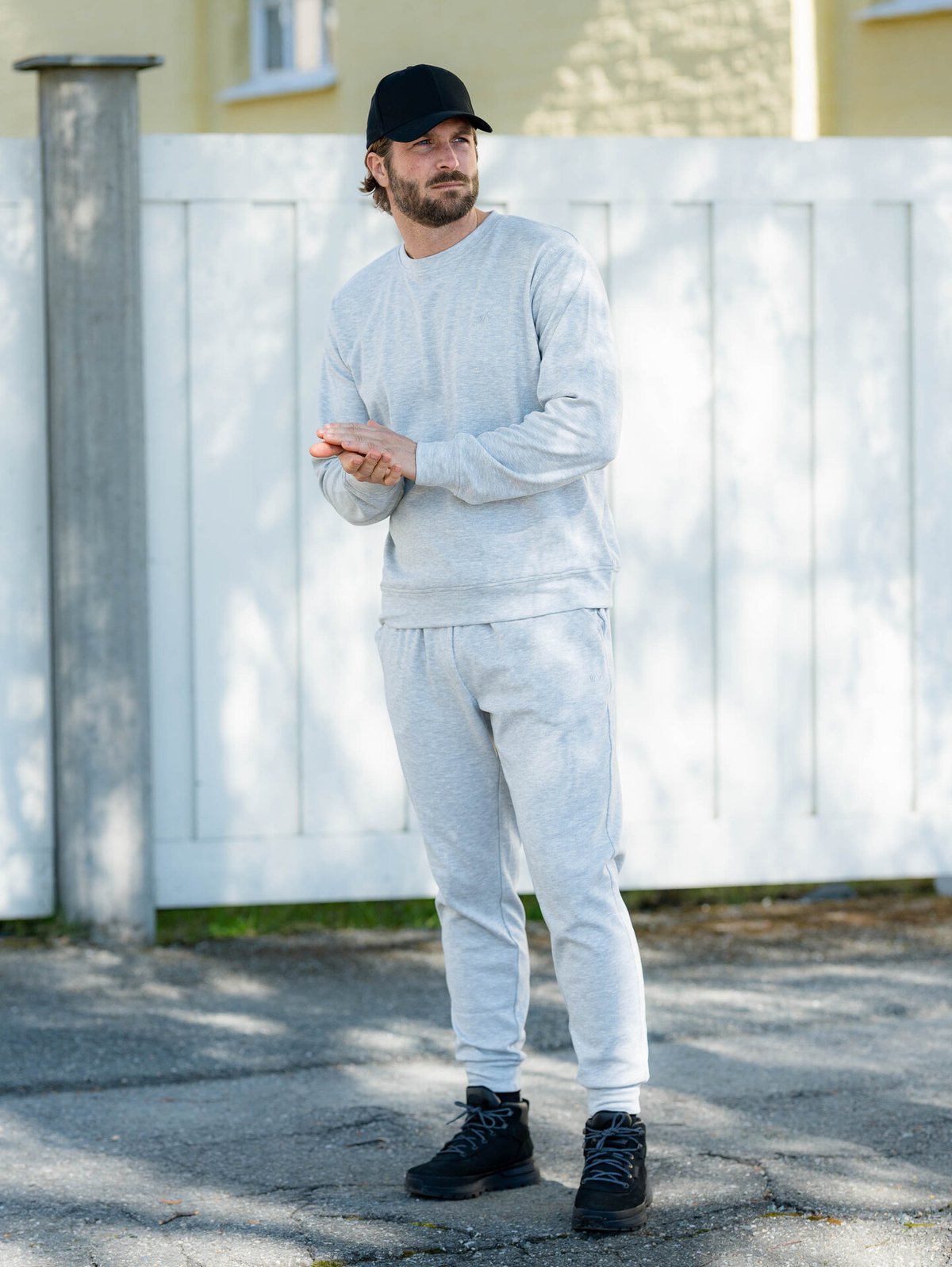 Twentyfour Mode Comfy Genser Lys Grå Melange