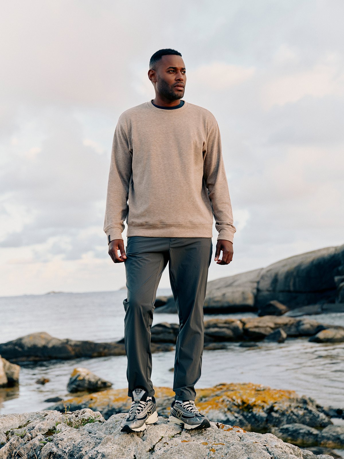 Twentyfour Mode Comfy Genser Mørk Beige