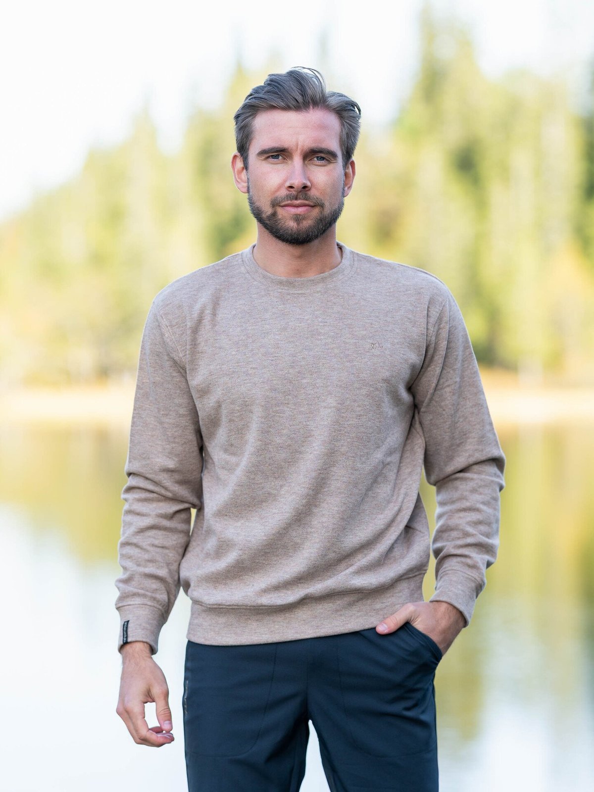 Twentyfour Mode Comfy Genser Mørk Beige