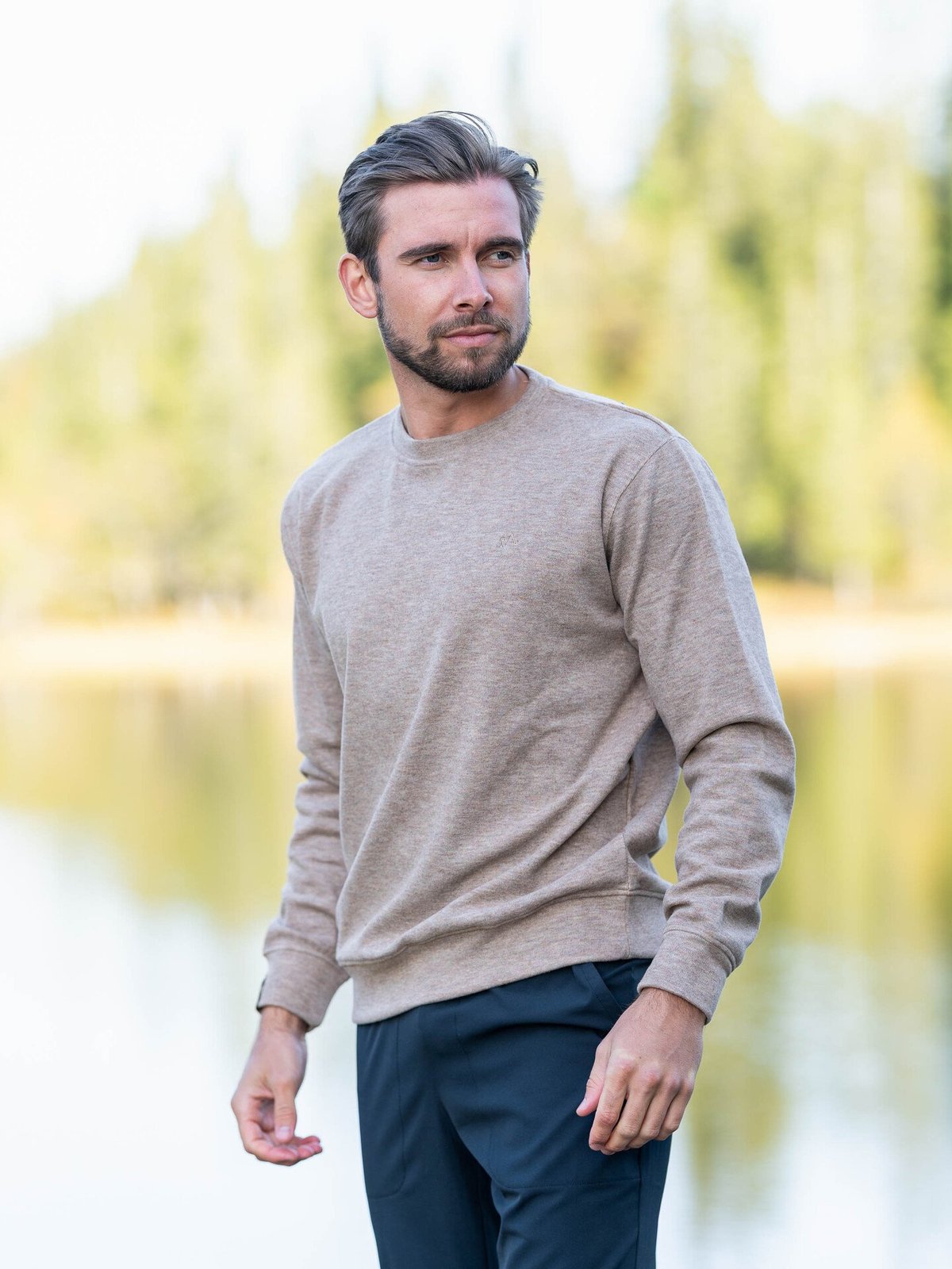 Twentyfour Mode Comfy Genser Mørk Beige