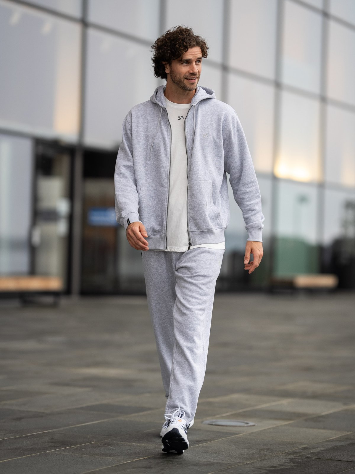 Twentyfour & Zip Hoodie Lys Grå M