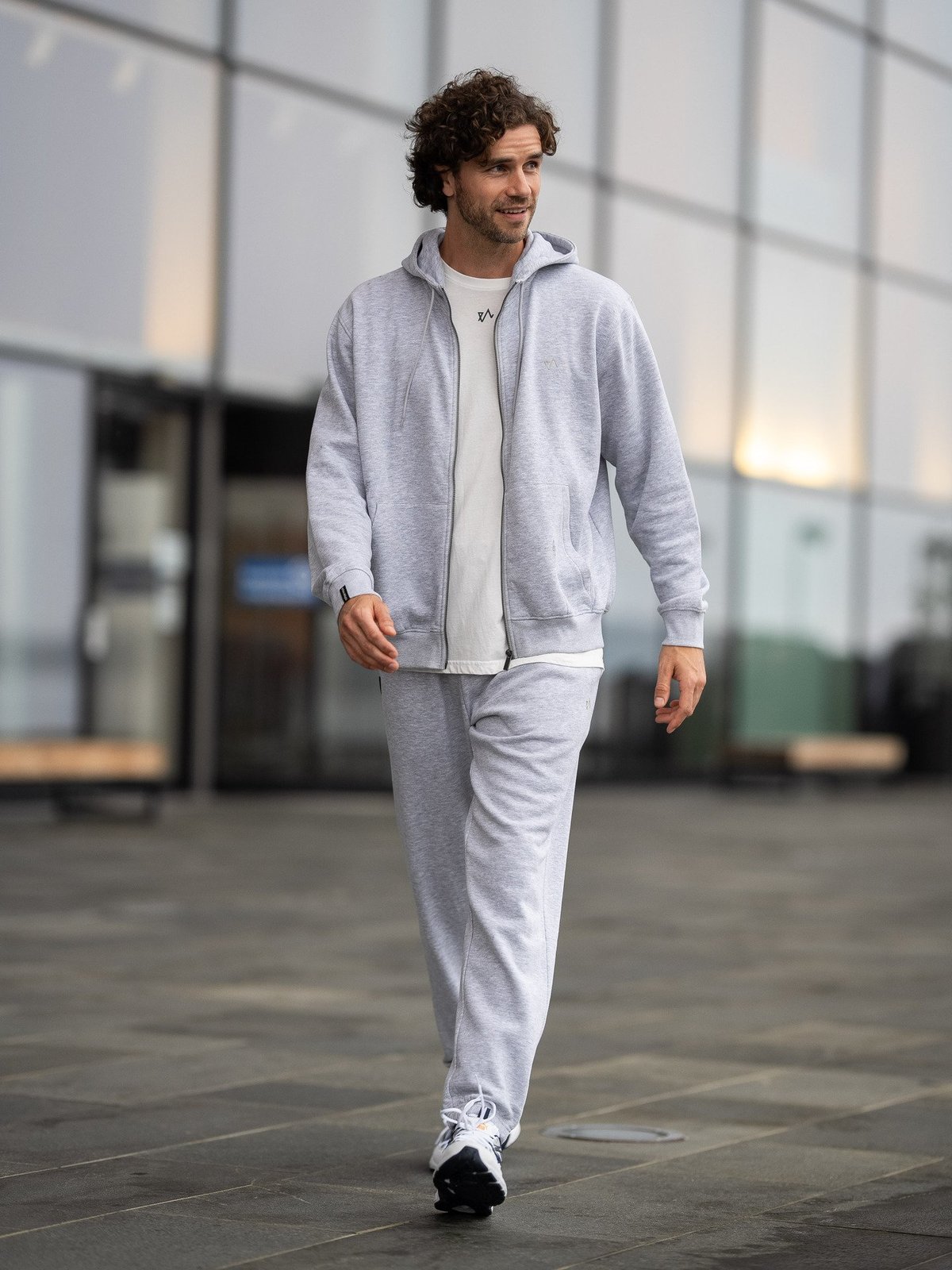 Twentyfour & Zip Hoodie Lys Grå M