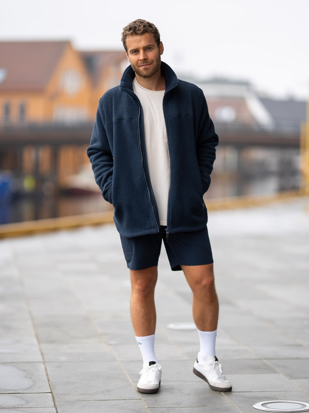 Twentyfour Mode Pile Jakke Marine