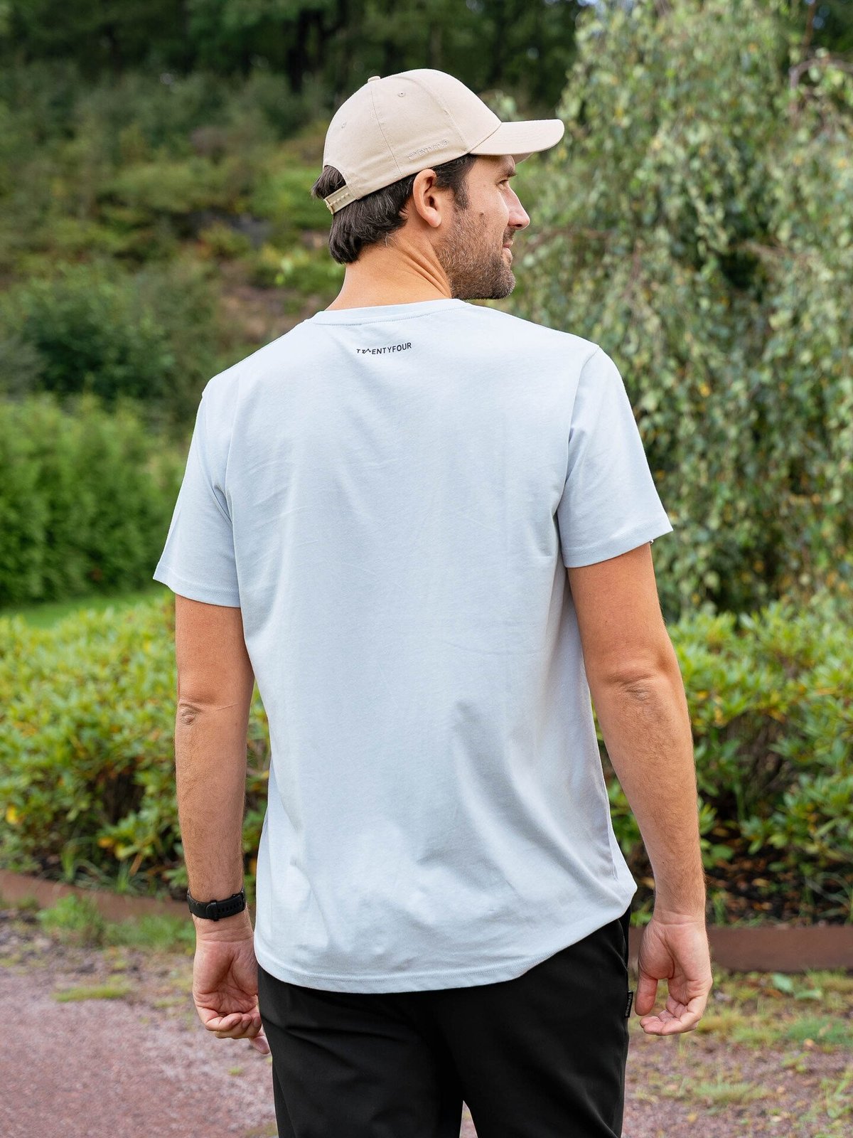 Twentyfour & T-skjorte Frostblå