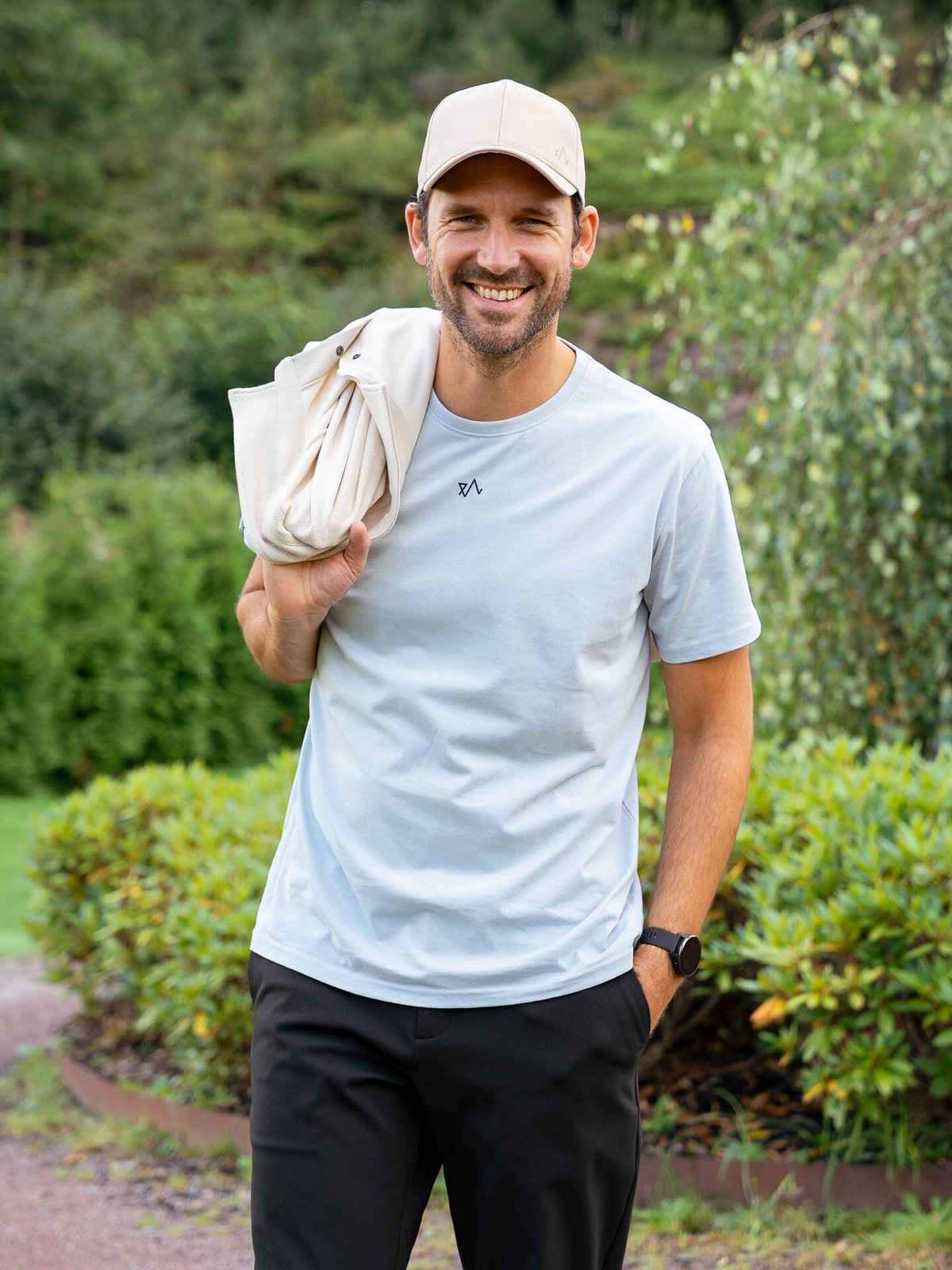 Twentyfour & T-skjorte Frostblå