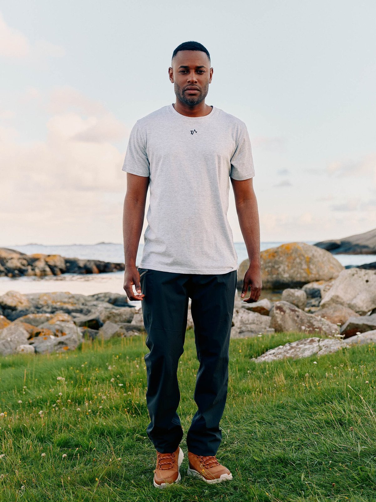 Twentyfour & T-skjorte Lys Grå M