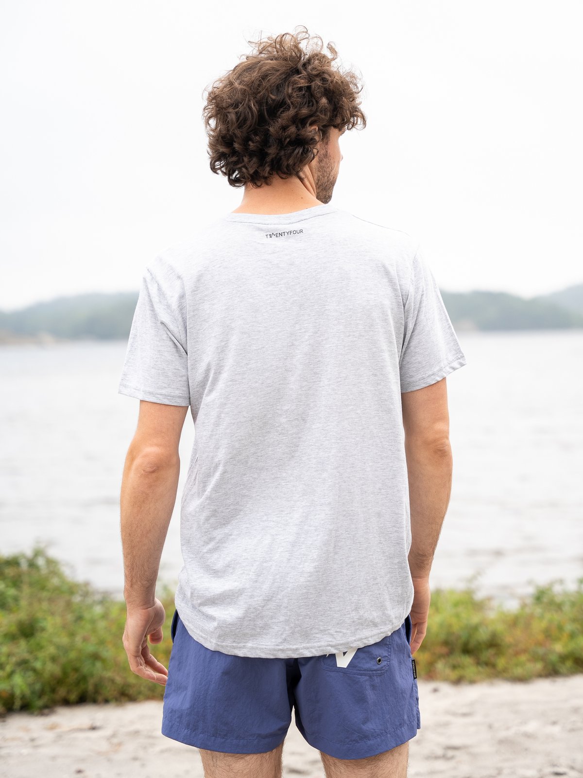 Twentyfour & T-skjorte Lys Grå M