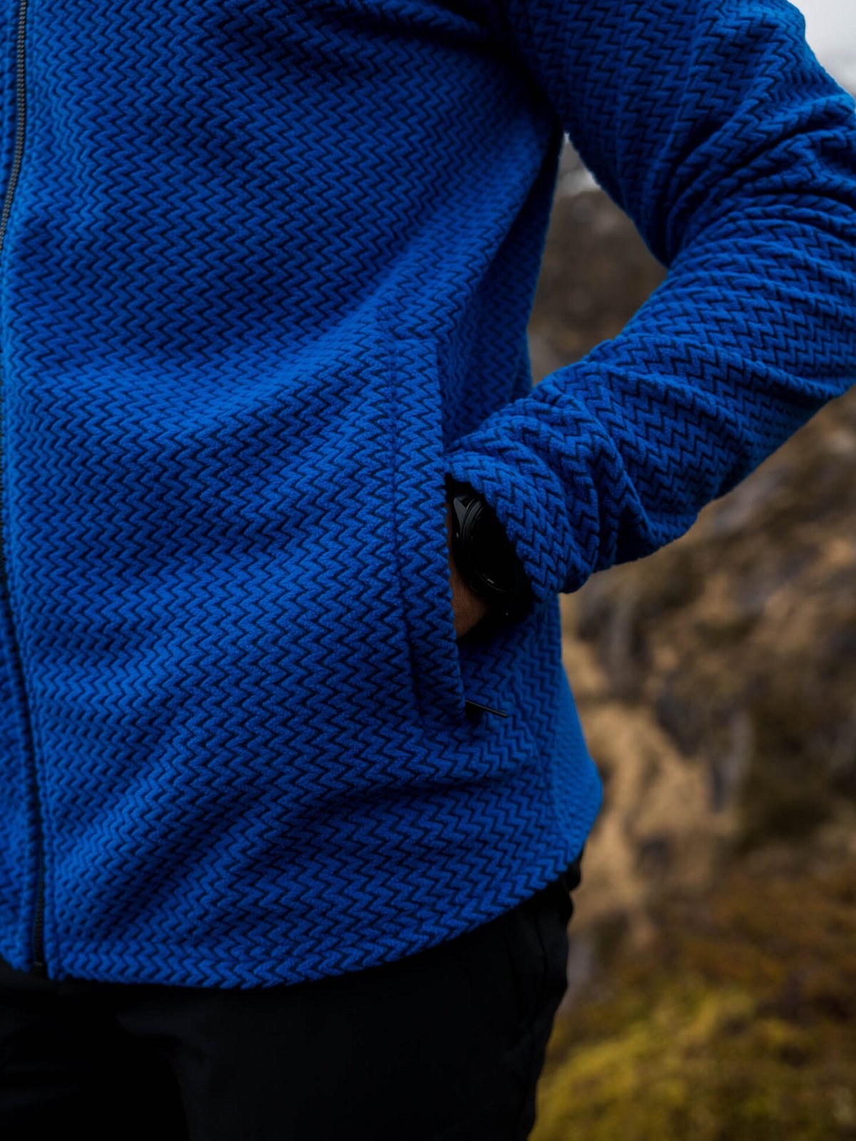 Twentyfour Aurora Long Zip Fleece Knallblå