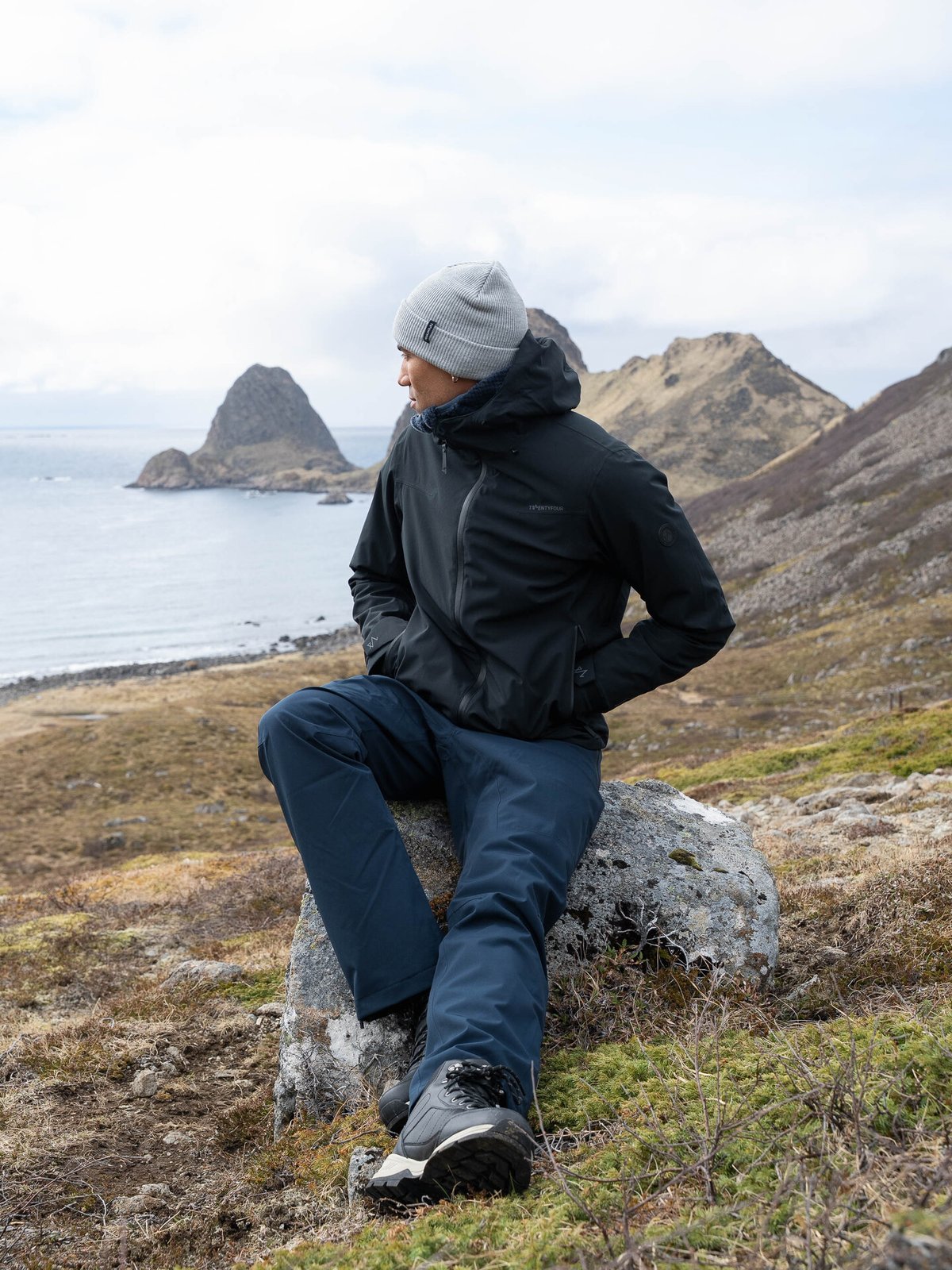 Twentyfour Aurora 2-Lags Skalljakke Sort