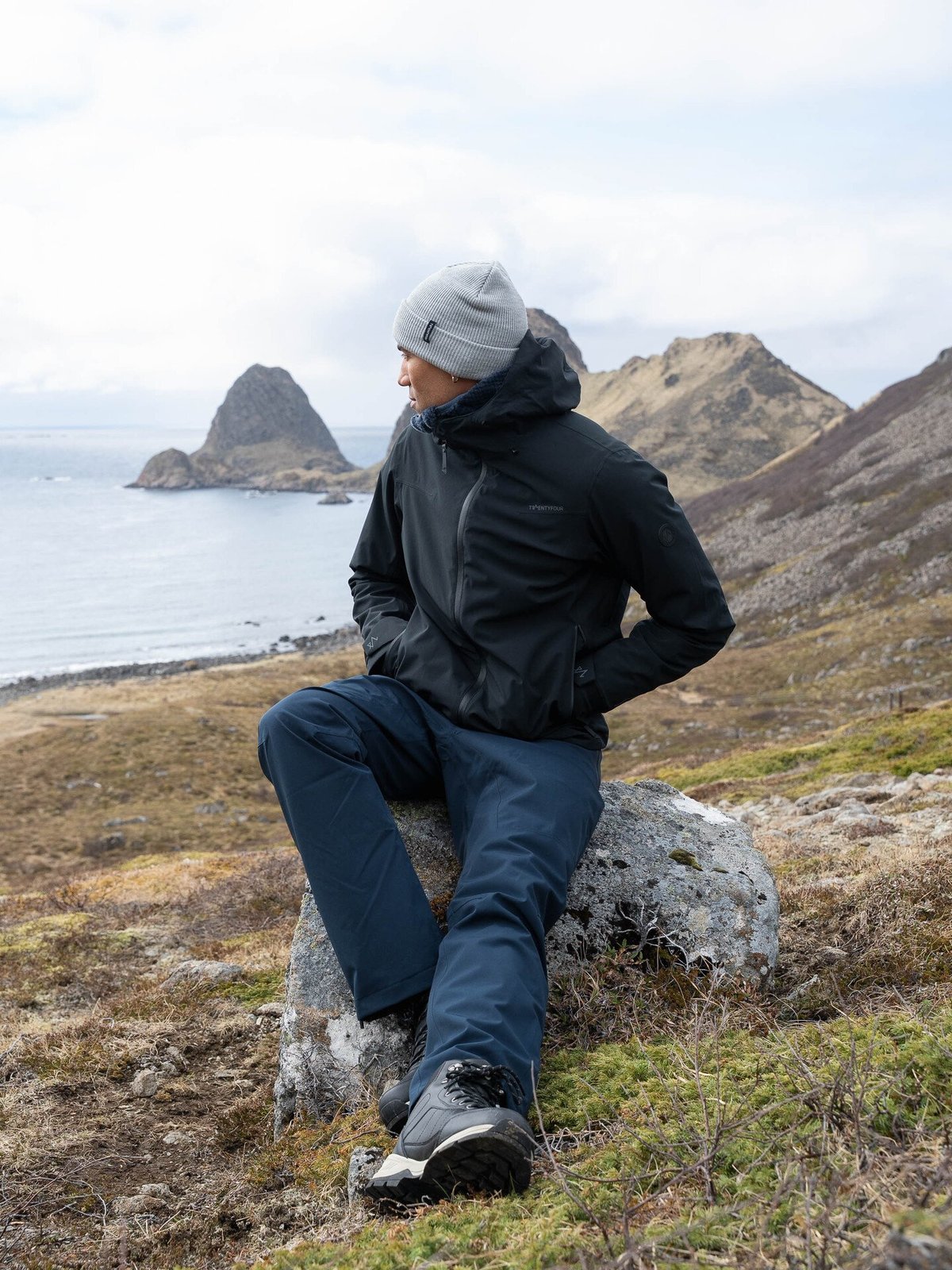 Twentyfour Aurora 2-Lags Skalljakke Sort