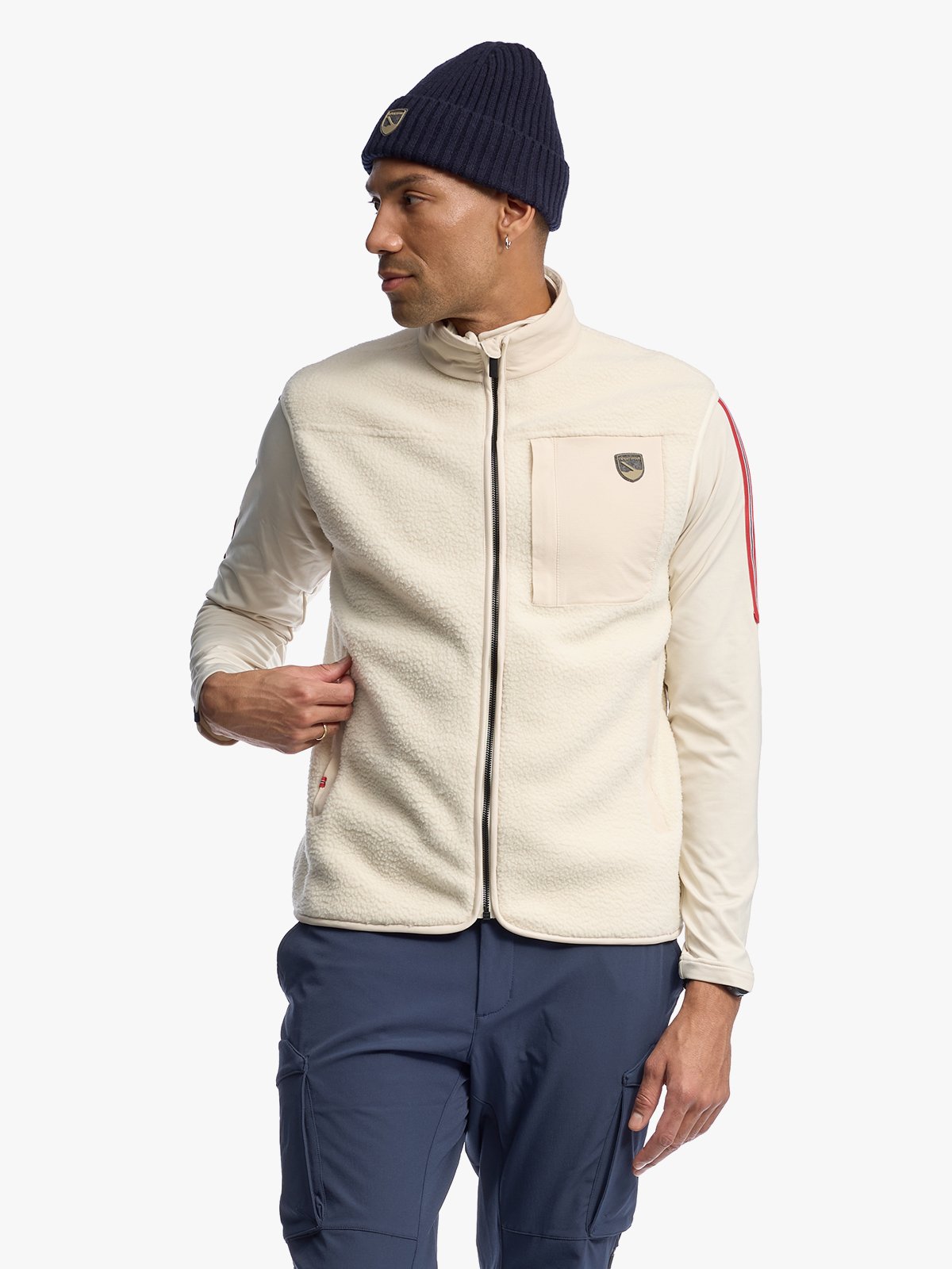 Twentyfour Aurora Pile Vest Kollen / Gråhvit