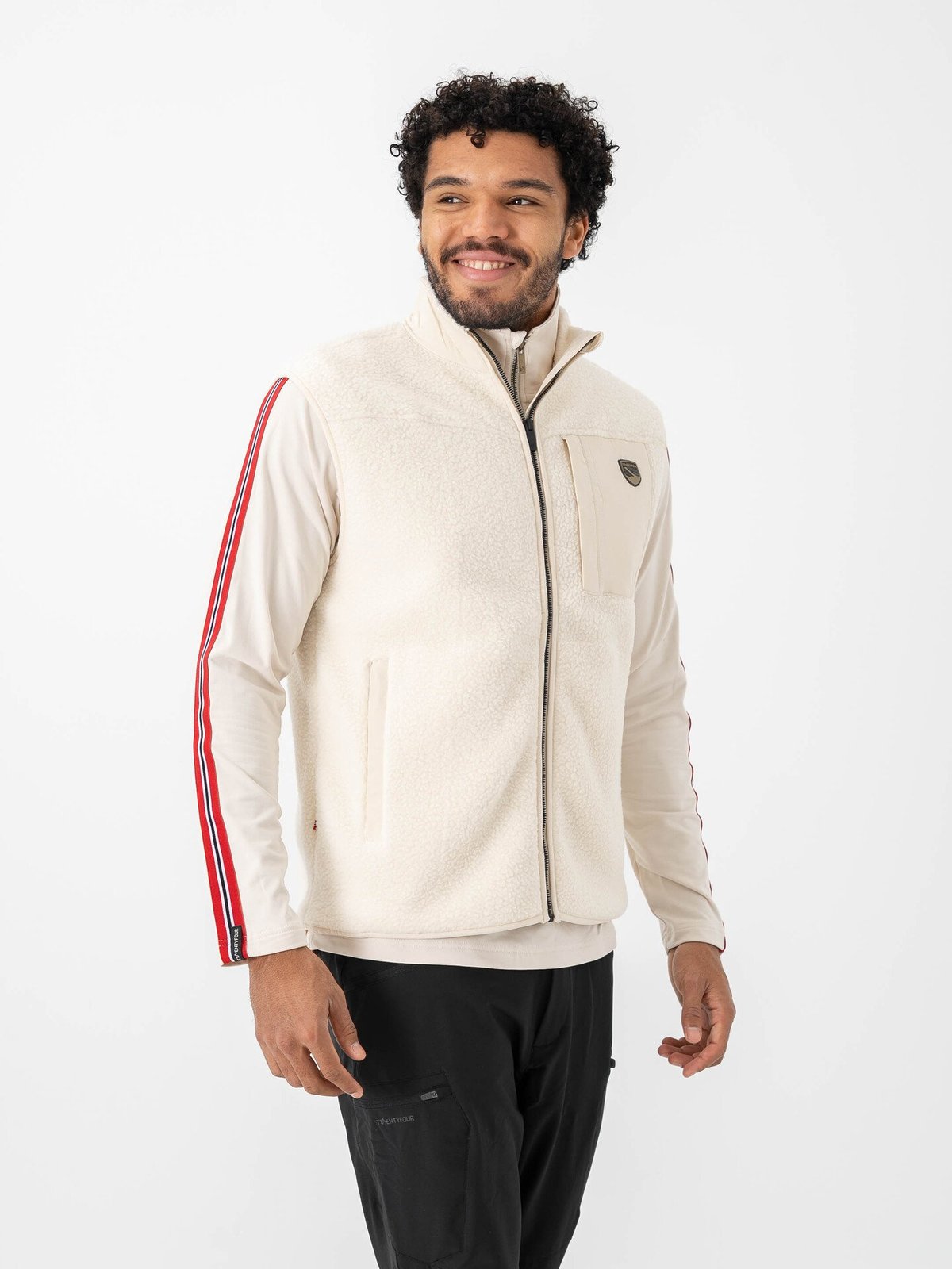 Twentyfour Aurora Pile Vest Kollen / Gråhvit