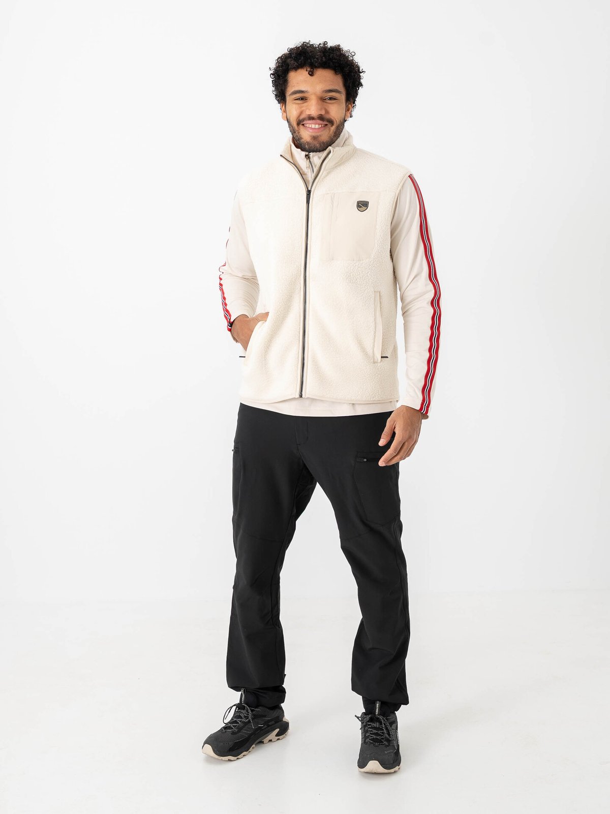 Twentyfour Aurora Pile Vest Kollen / Gråhvit