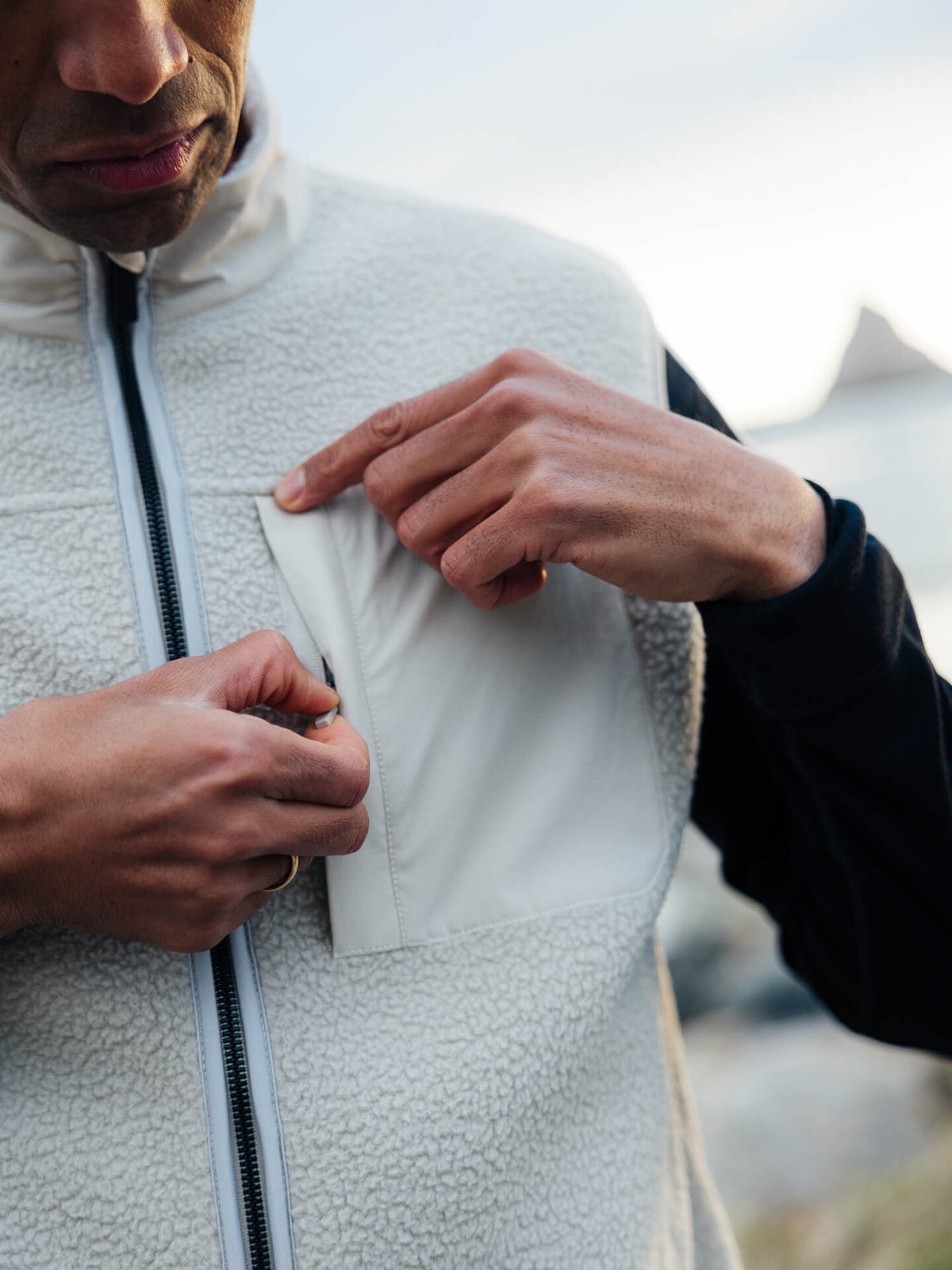 Twentyfour Aurora Pile Vest Varm Grå