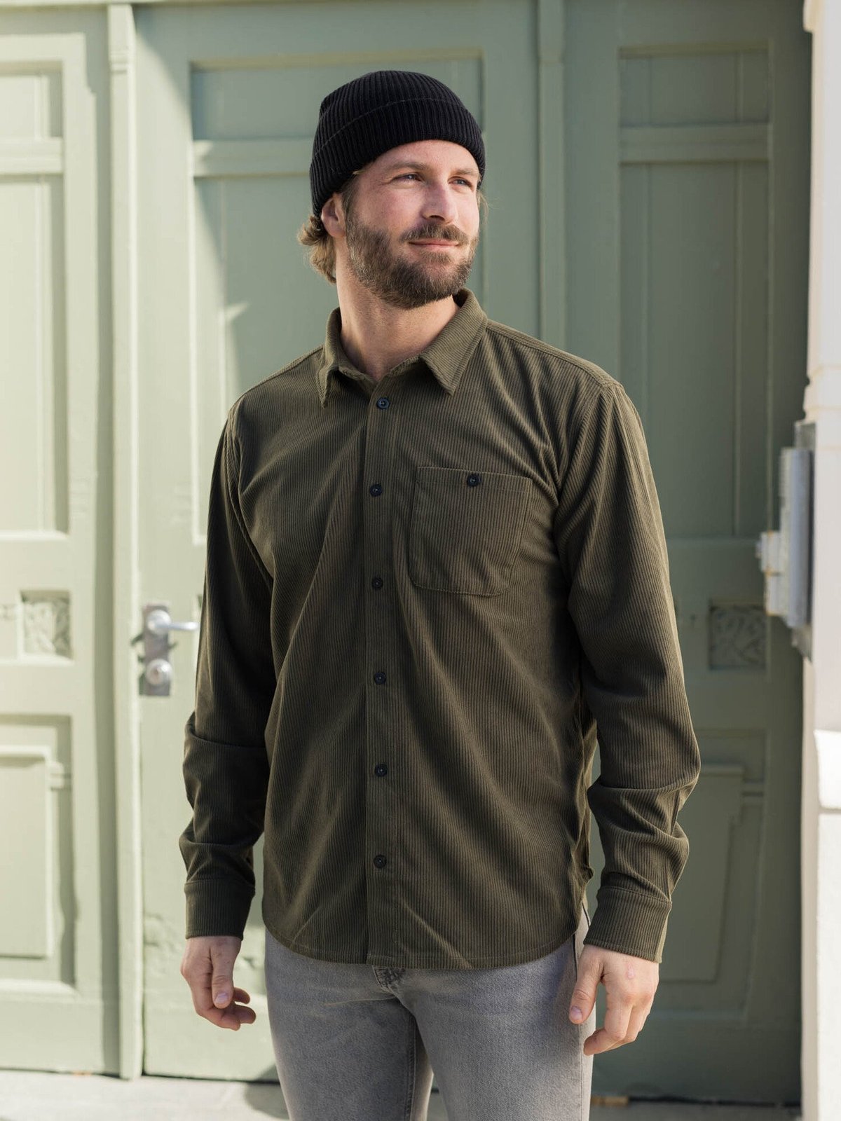 Twentyfour Mode Cord Skjorte Furu