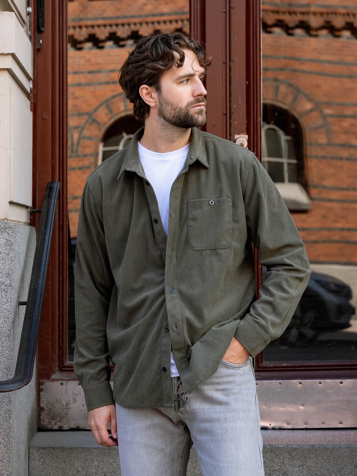 Twentyfour Mode Cord Skjorte Furu