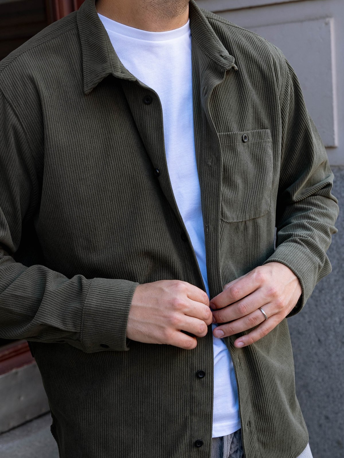 Twentyfour Mode Cord Skjorte Furu