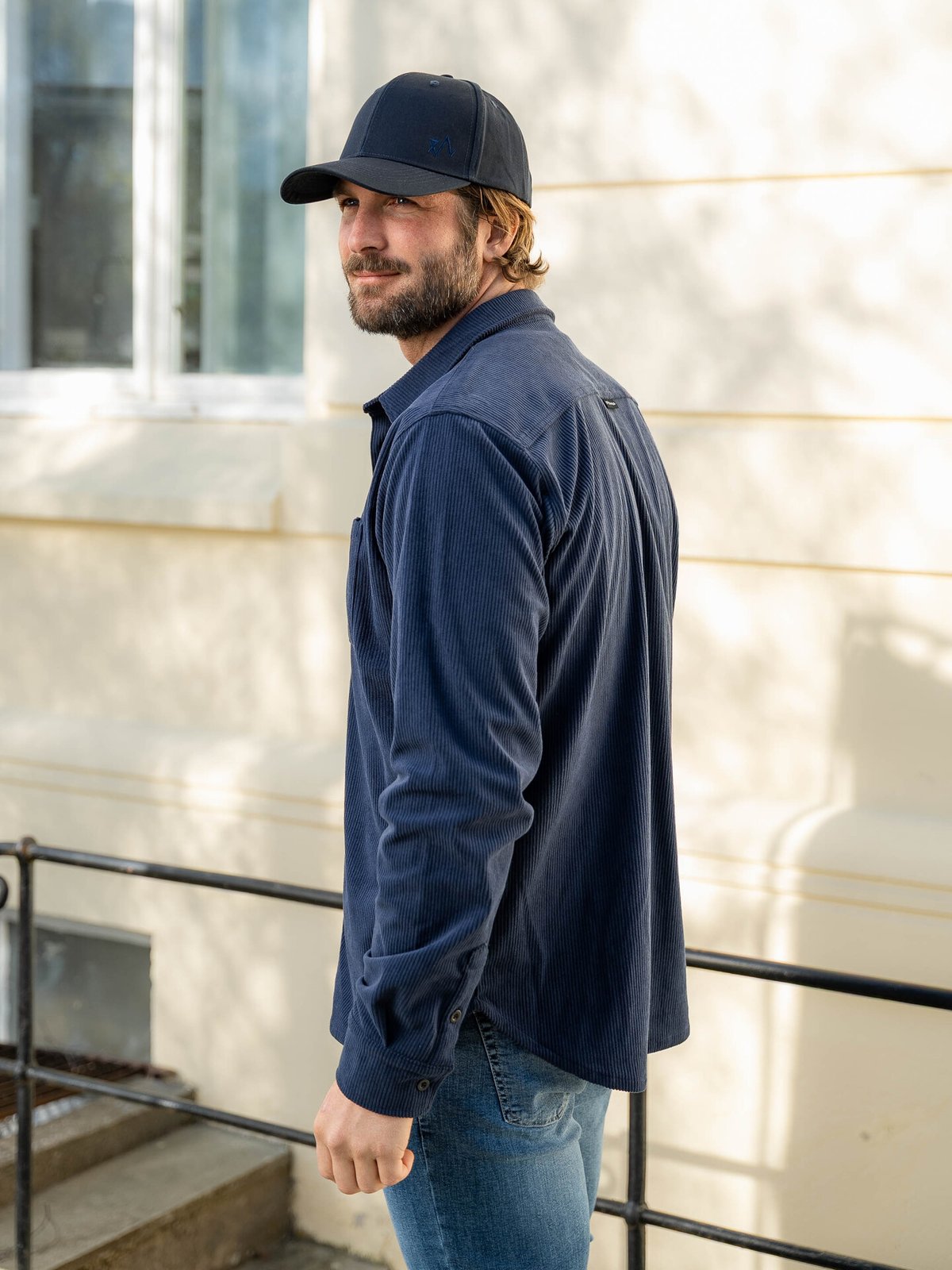 Twentyfour Mode Cord Skjorte Marine