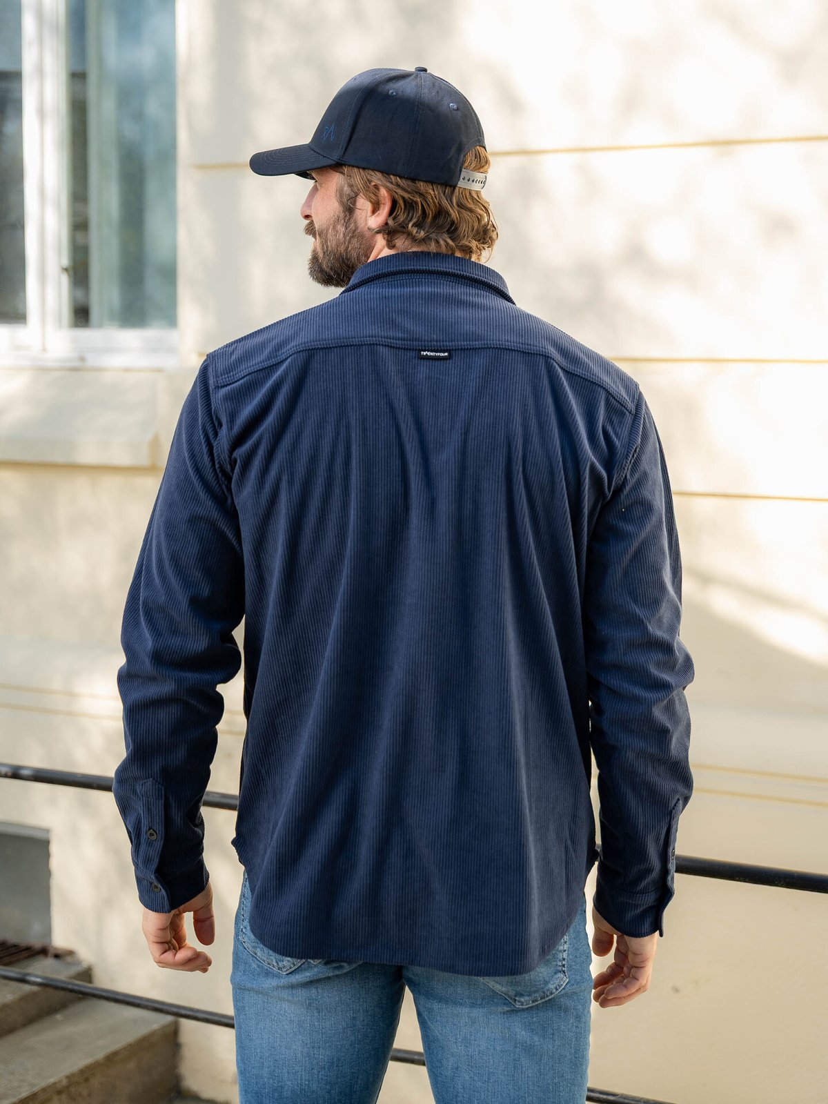 Twentyfour Mode Cord Skjorte Marine