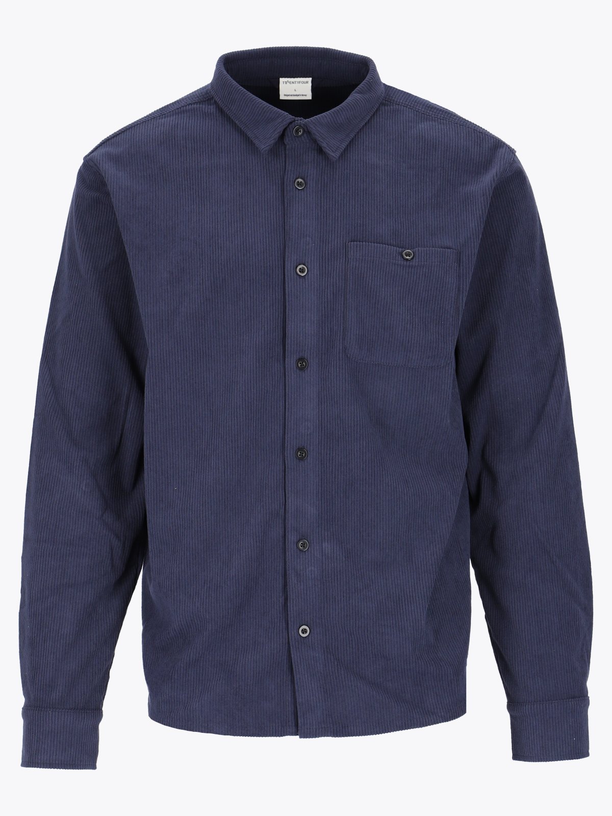 Twentyfour Mode Cord Skjorte Marine