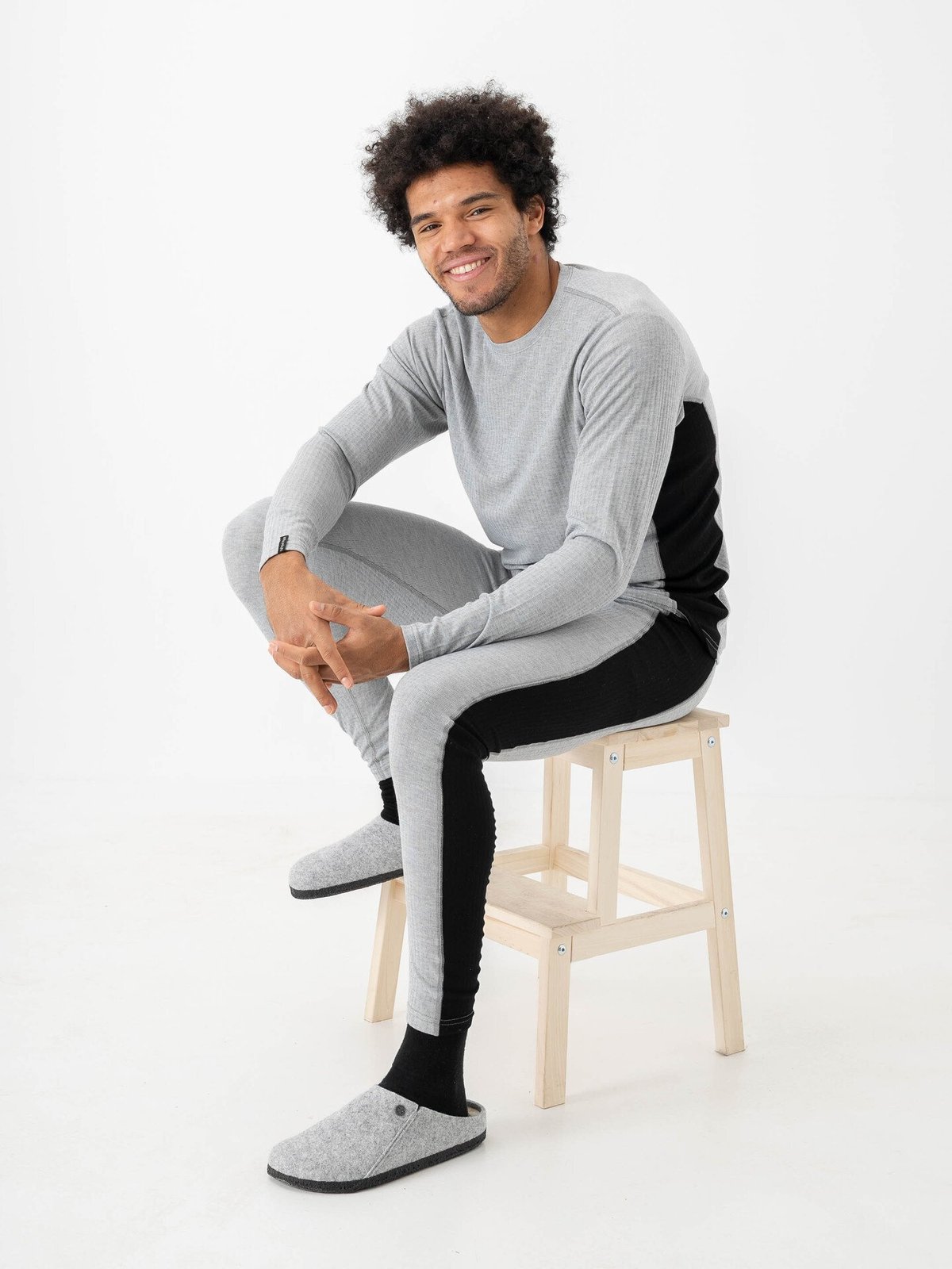 Twentyfour Aurora Baselayer Sett Lys Grå Melange