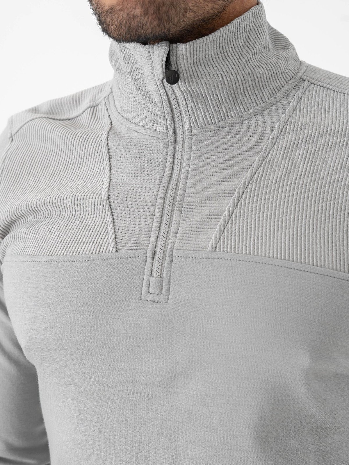 Twentyfour Aurora Obi Ull Half Zip Lys Grå