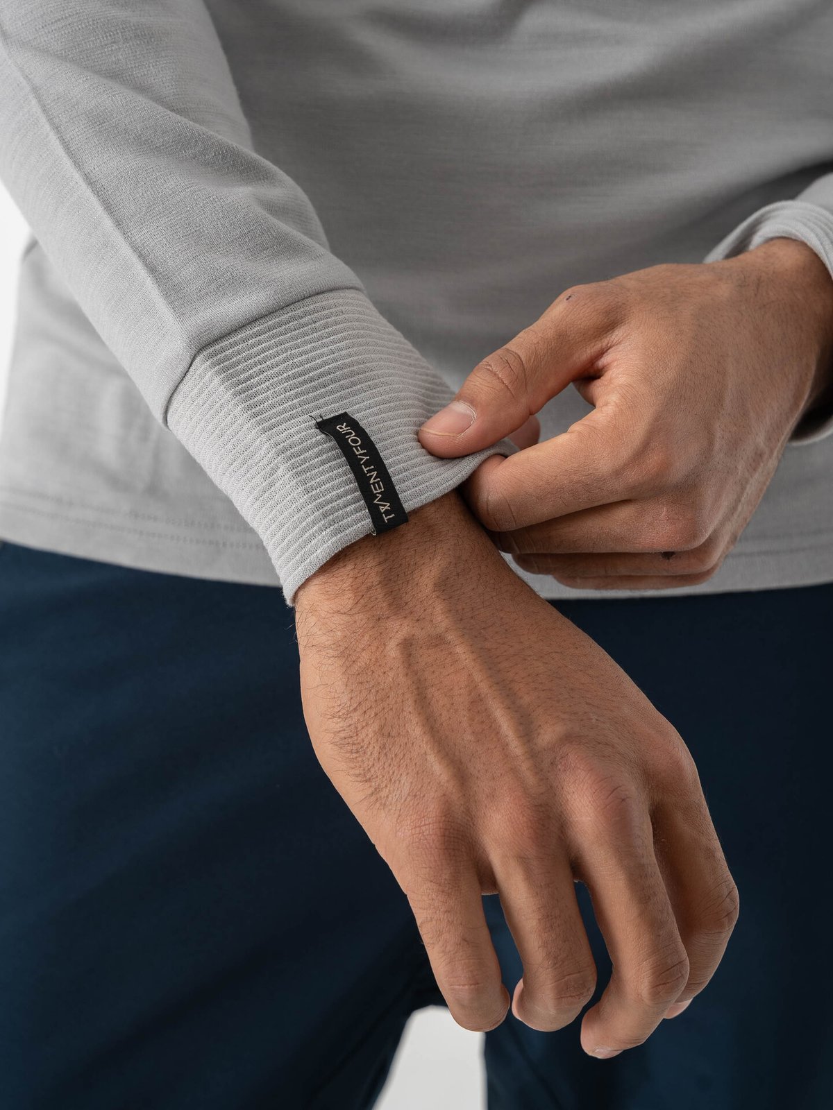 Twentyfour Aurora Obi Ull Half Zip Lys Grå