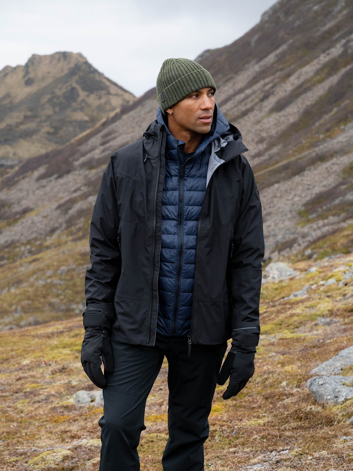 Twentyfour Aurora 3-Lags Skalljakke Sort