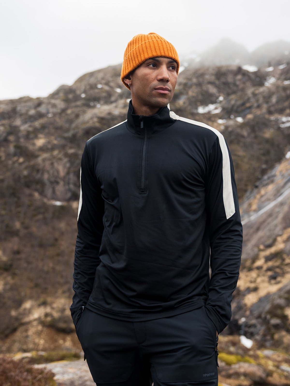 Twentyfour Aurora Half Zip Genser Sort