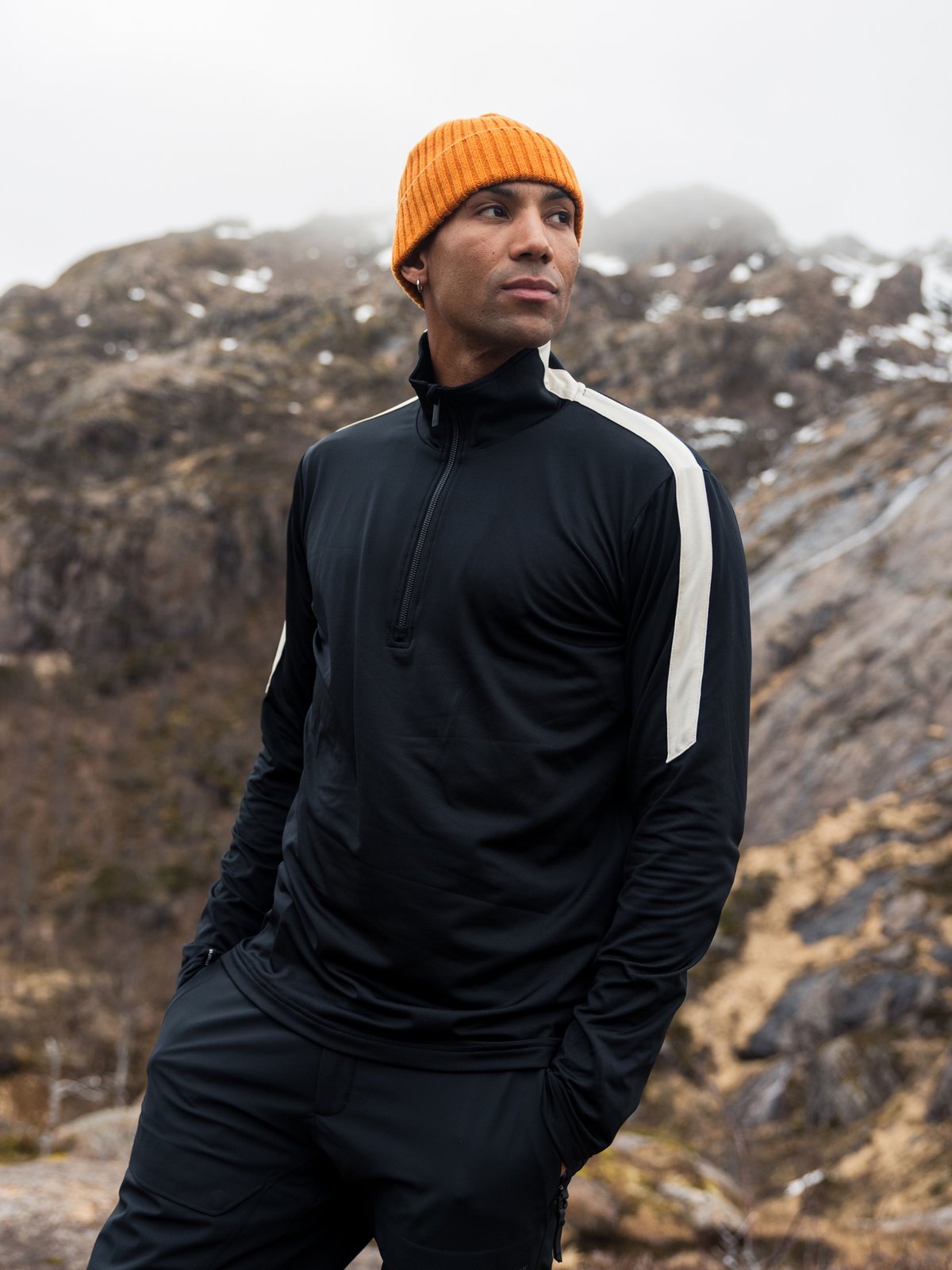 Twentyfour Aurora Half Zip Genser Sort