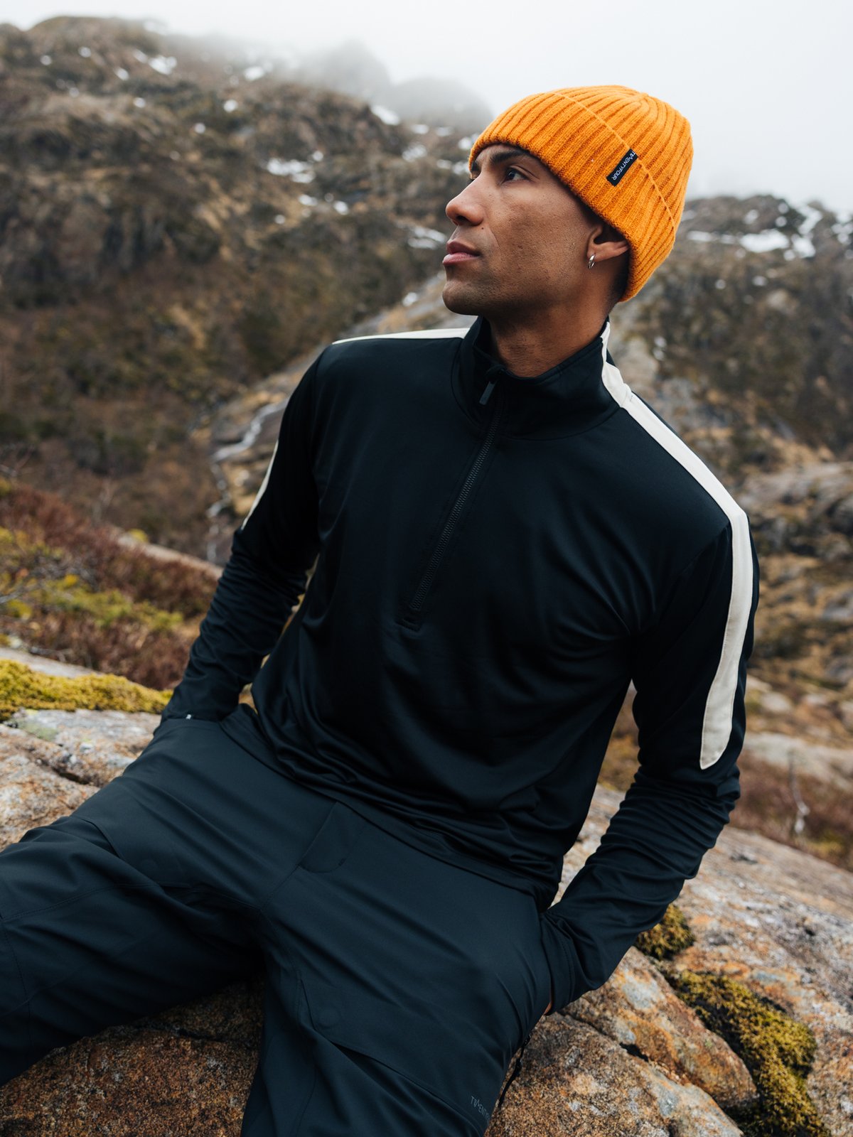 Twentyfour Aurora Half Zip Genser Sort