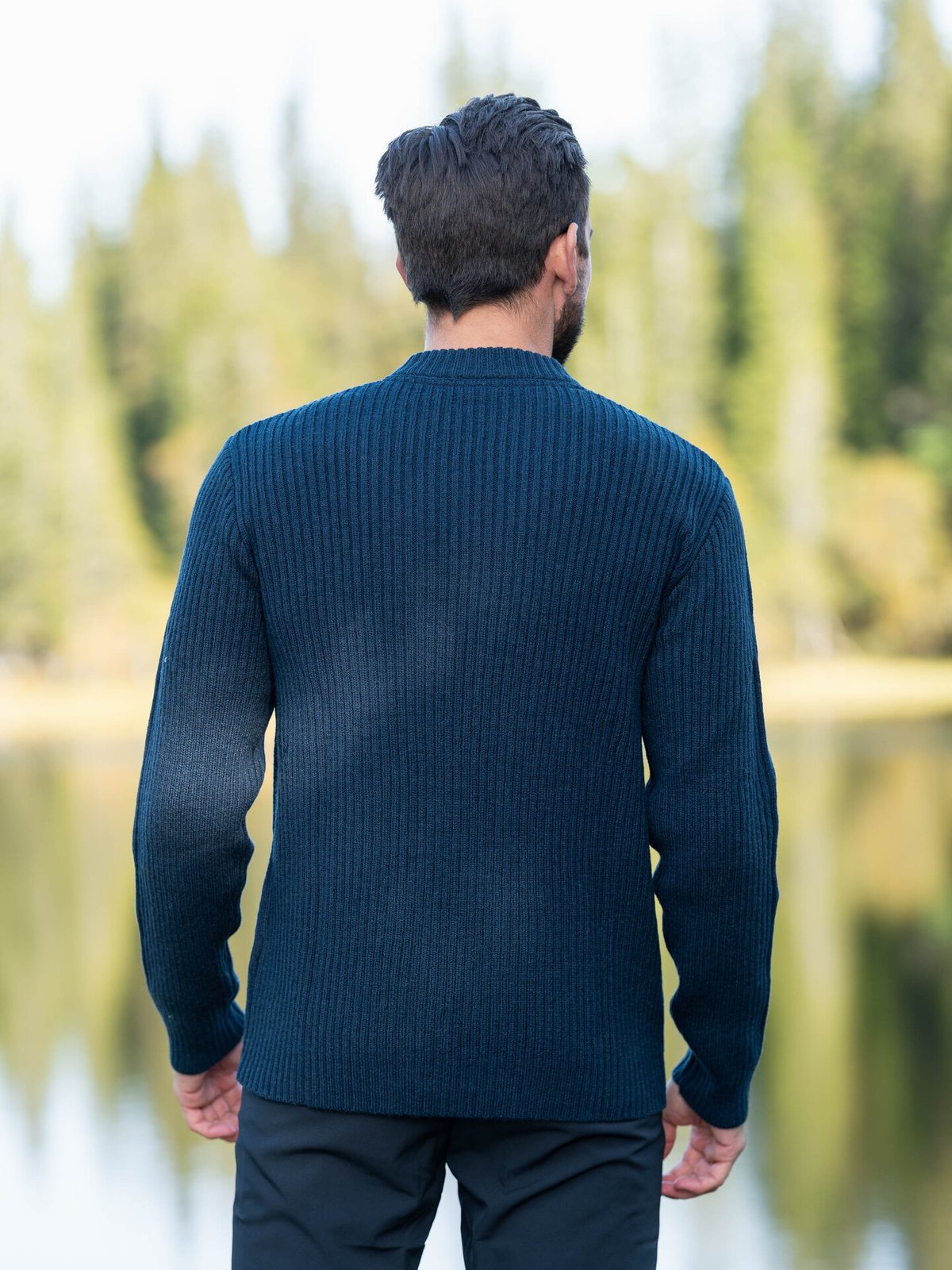 Twentyfour Mode Rib RN Sweater Marine