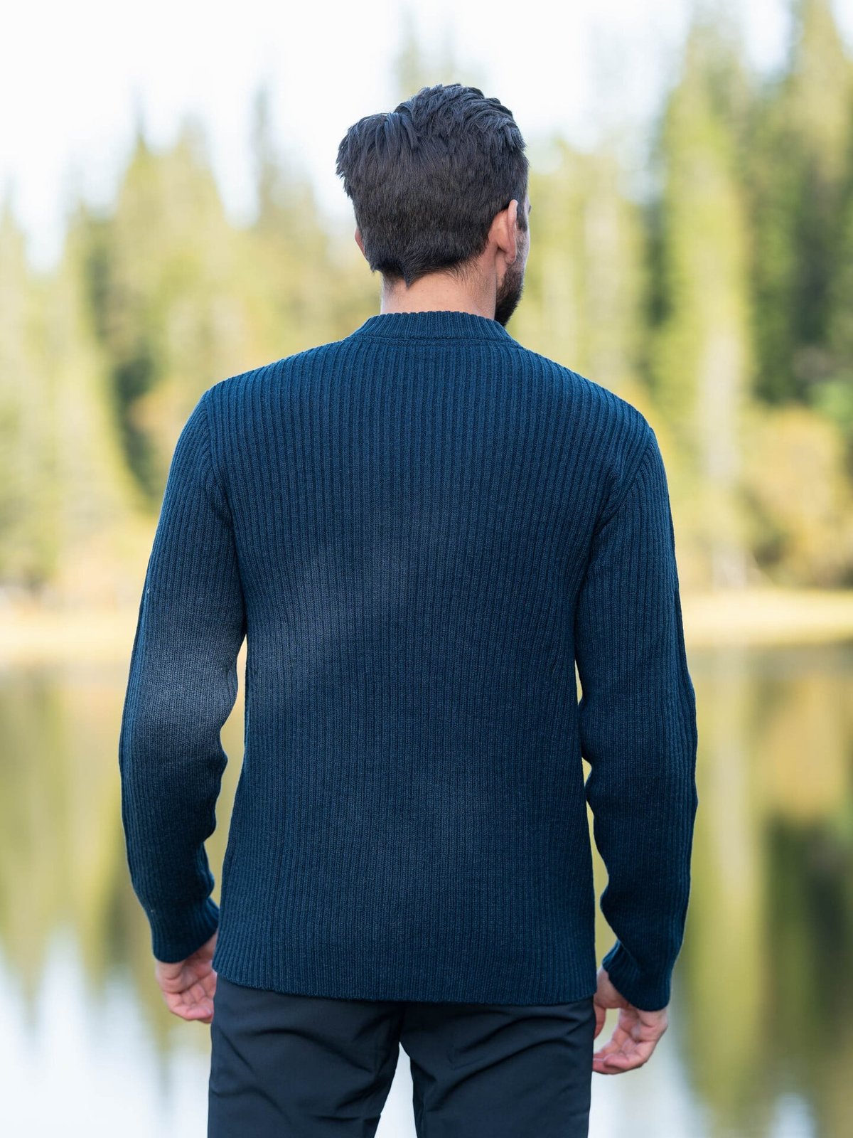 Twentyfour Mode Rib RN Sweater Marine