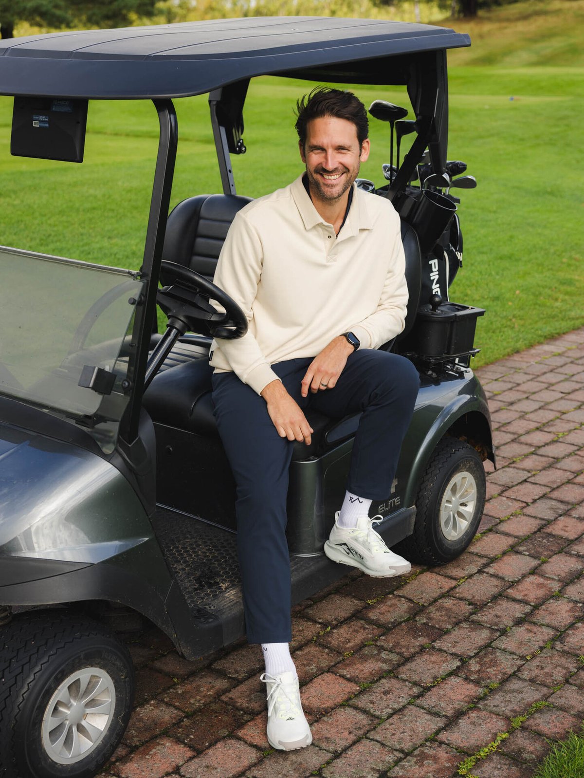 Twentyfour Mode Polo Sweater Gråhvit