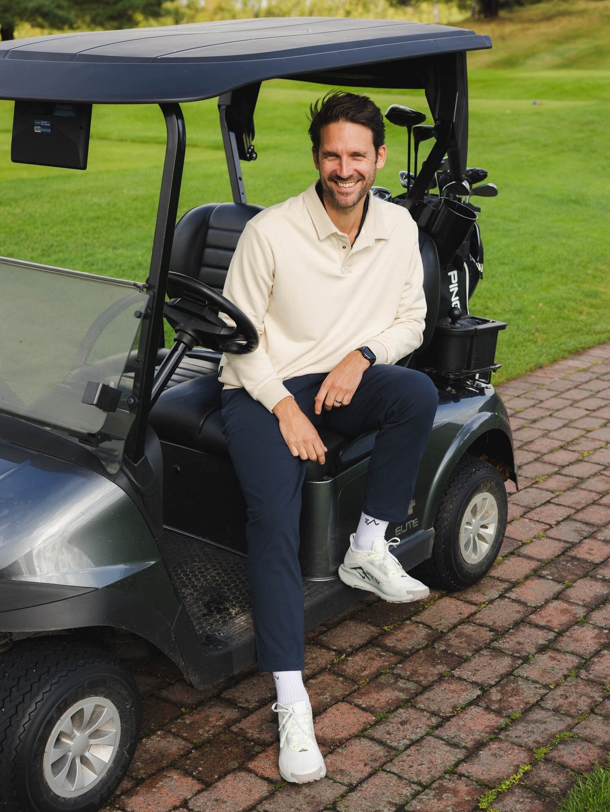 Twentyfour Mode Polo Sweater Gråhvit