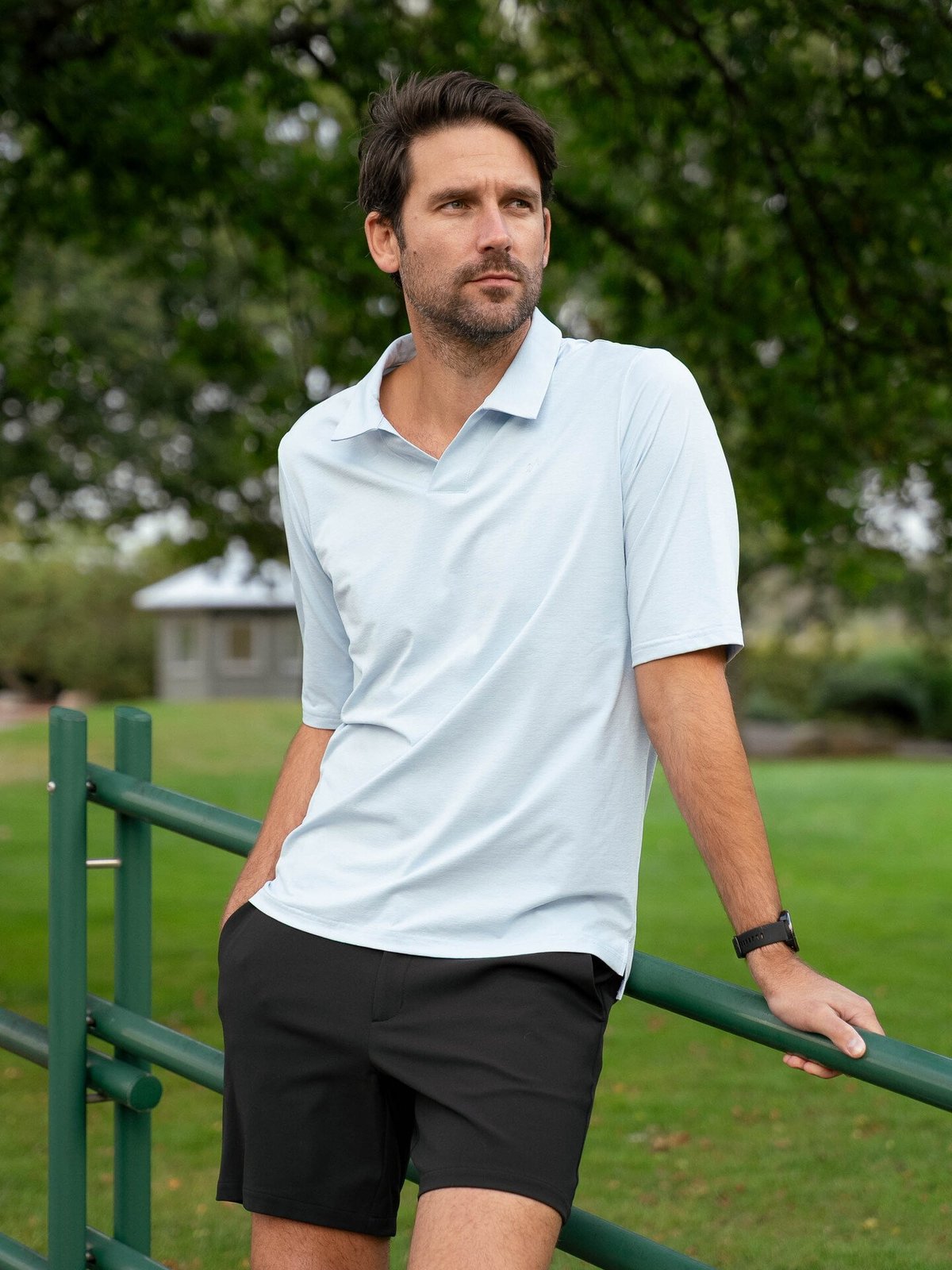 Twentyfour Mode Flex Pique Frostblå