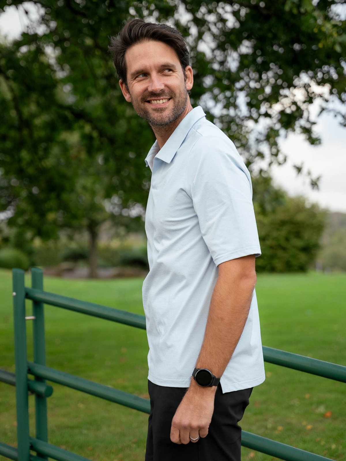 Twentyfour Mode Flex Pique Frostblå